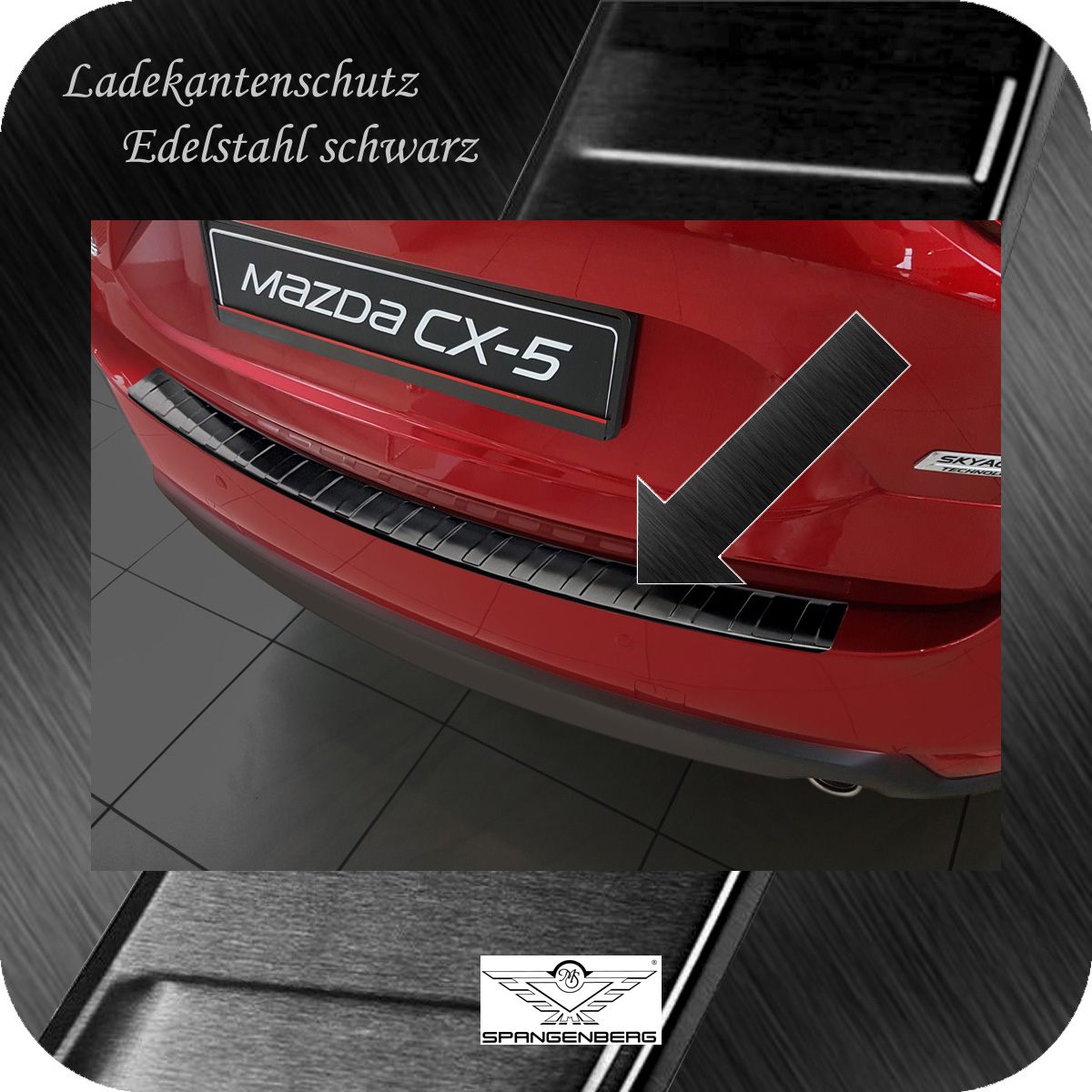 Ladekantenschutz Edelstahl schwarz Mazda CX-5 II ab Baujahr 05.2017- 3245108