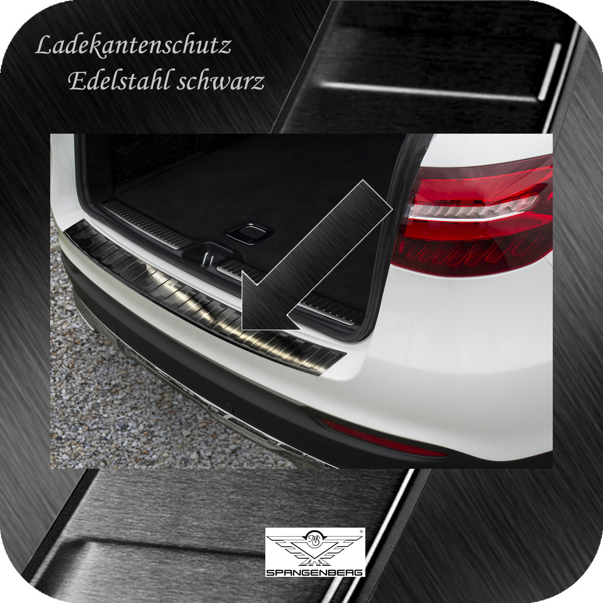 Ladekantenschutz Edelstahl schwarz für Mercedes GLC X253 ab Bj. 06.2015- 3245115