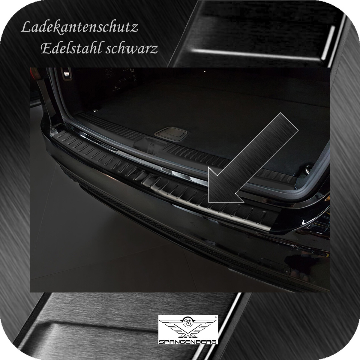 Ladekantenschutz Edelstahl schwarz Mercedes C-Klasse T-Modell S205 2014- 3245117