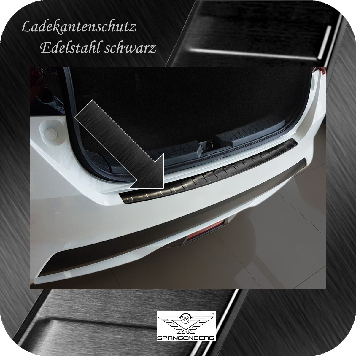 Ladekantenschutz Edelstahl schwarz für Nissan Micra V Typ K14 10.2016- 3245124