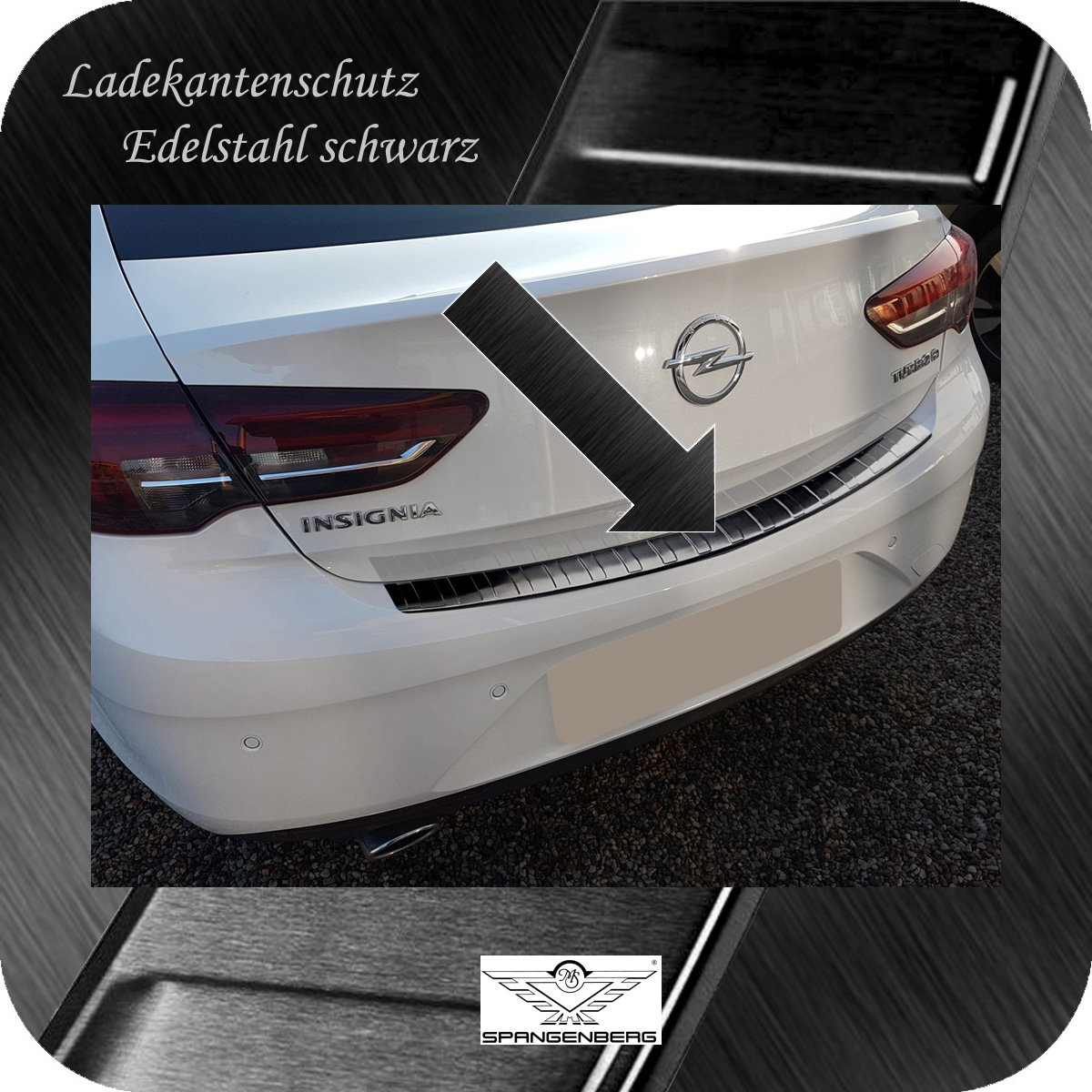 Ladekantenschutz Edelstahl schwarz für Opel Insignia B Grand Sport 2017- 3245158