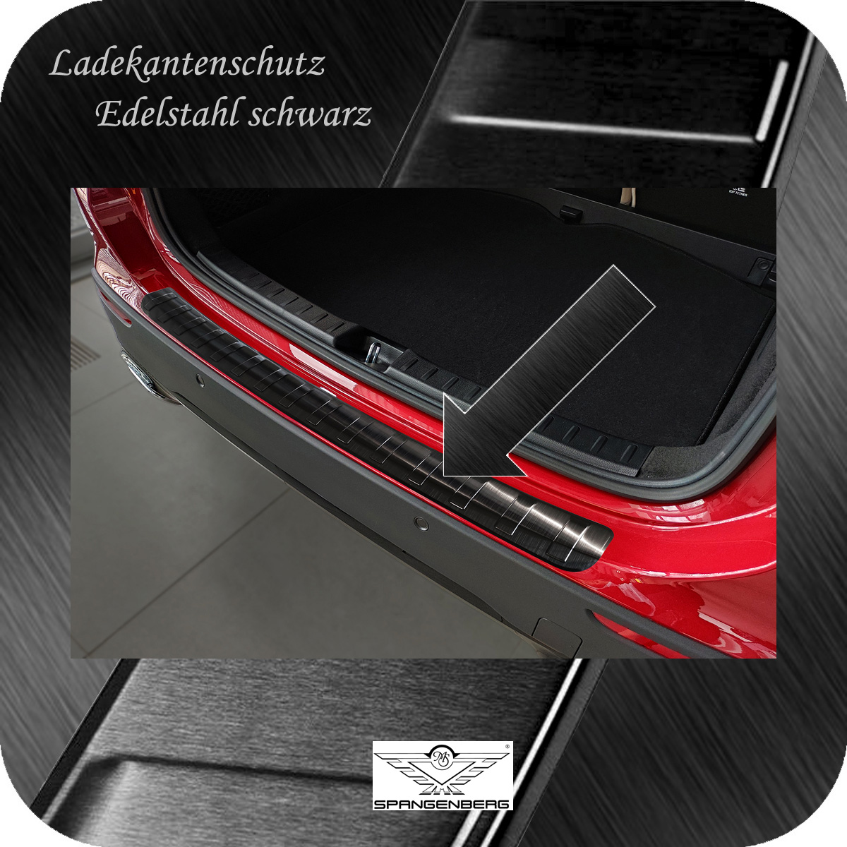 Ladekantenschutz Edelstahl schwarz für Mercedes GLA II Typ H247 02.2020- 3245179