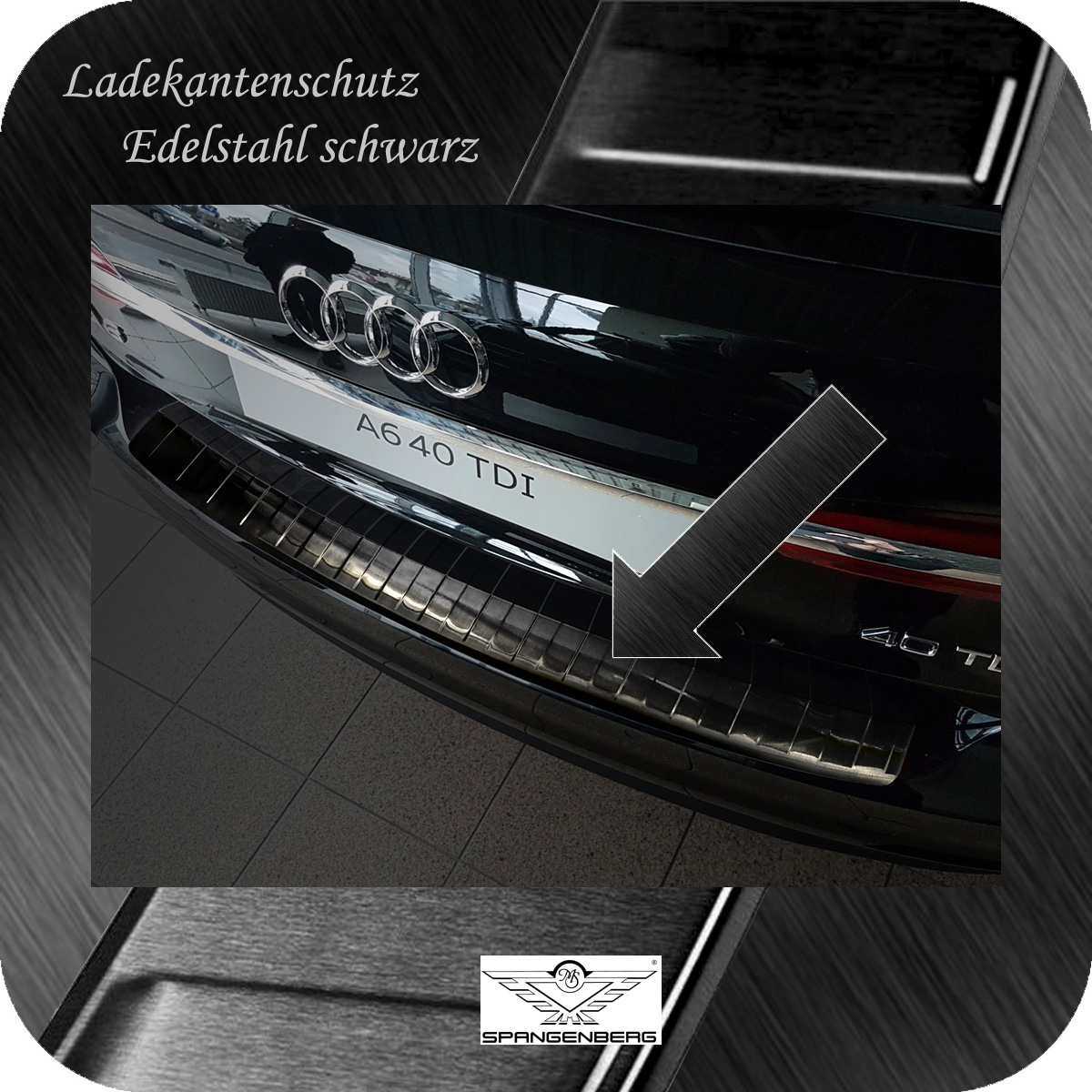 Ladekantenschutz Edelstahl schwarz für Audi A6 Avant Typ C8 ab 04.2018- 3245192