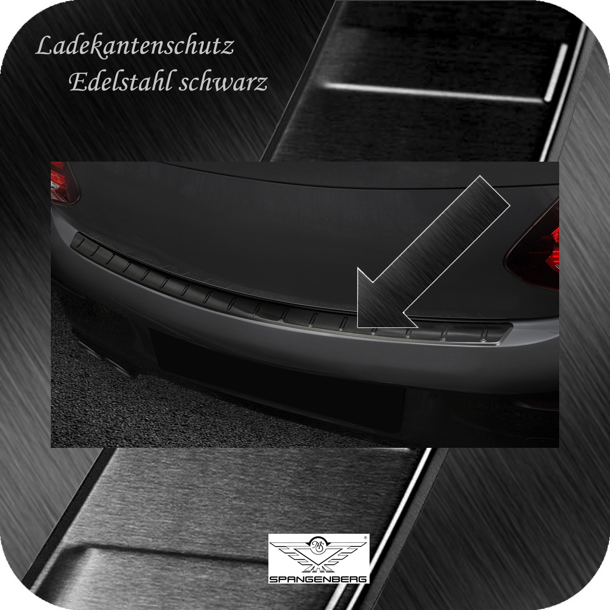 Ladekantenschutz Edelstahl schwarz Mercedes C-Klasse AMG C205 Coupé ´15- 3245232