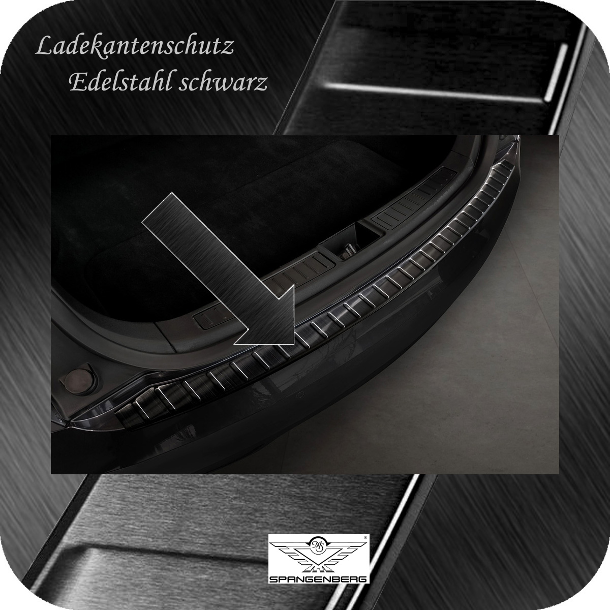 Ladekantenschutz Edelstahl schwarz für Tesla Model S ab Baujahr 07.2012- 3245247