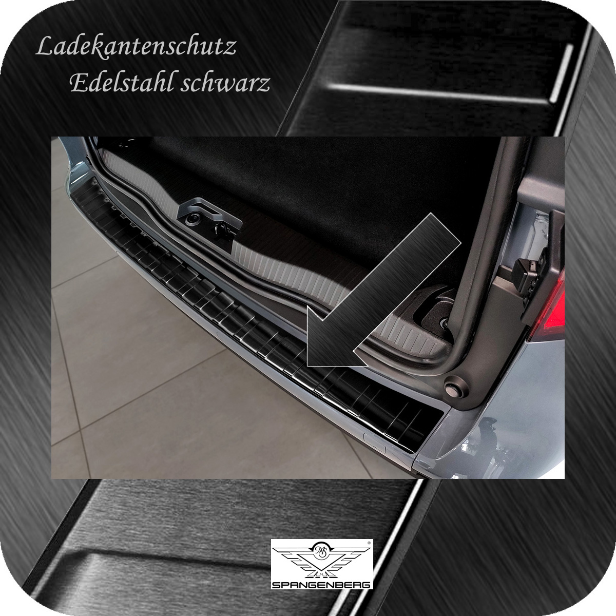 Ladekantenschutz Edelstahl schwarz für Mercedes Citan II W420 10.2021- 3245268