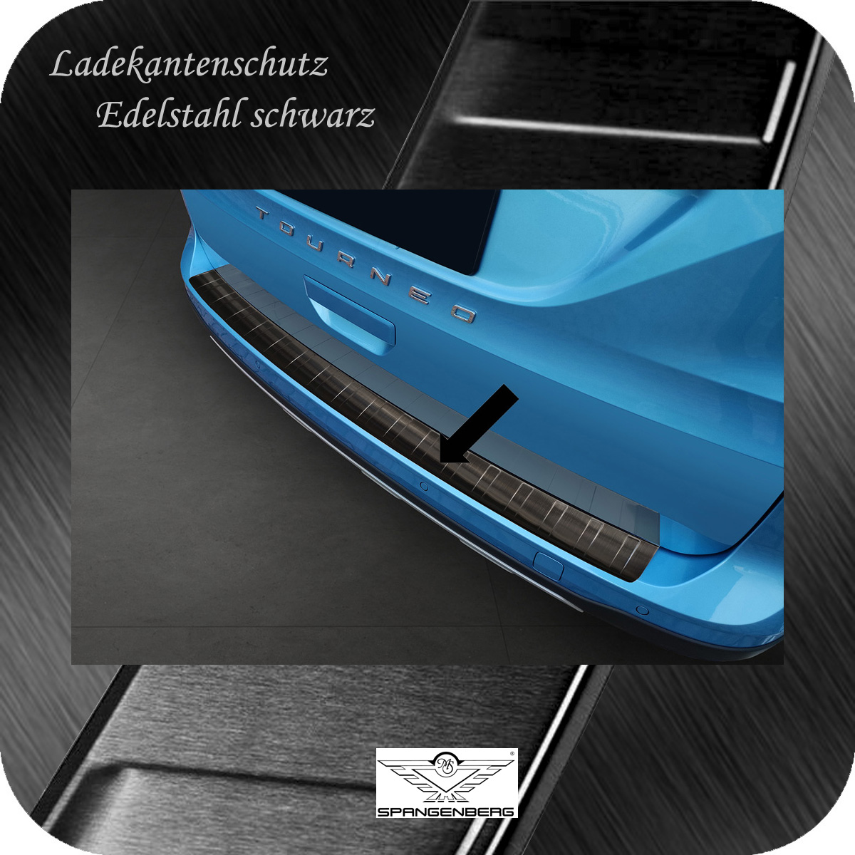 Ladekantenschutz Edelstahl schwarz für Ford Tourneo Connect III 10.2021- 3245274
