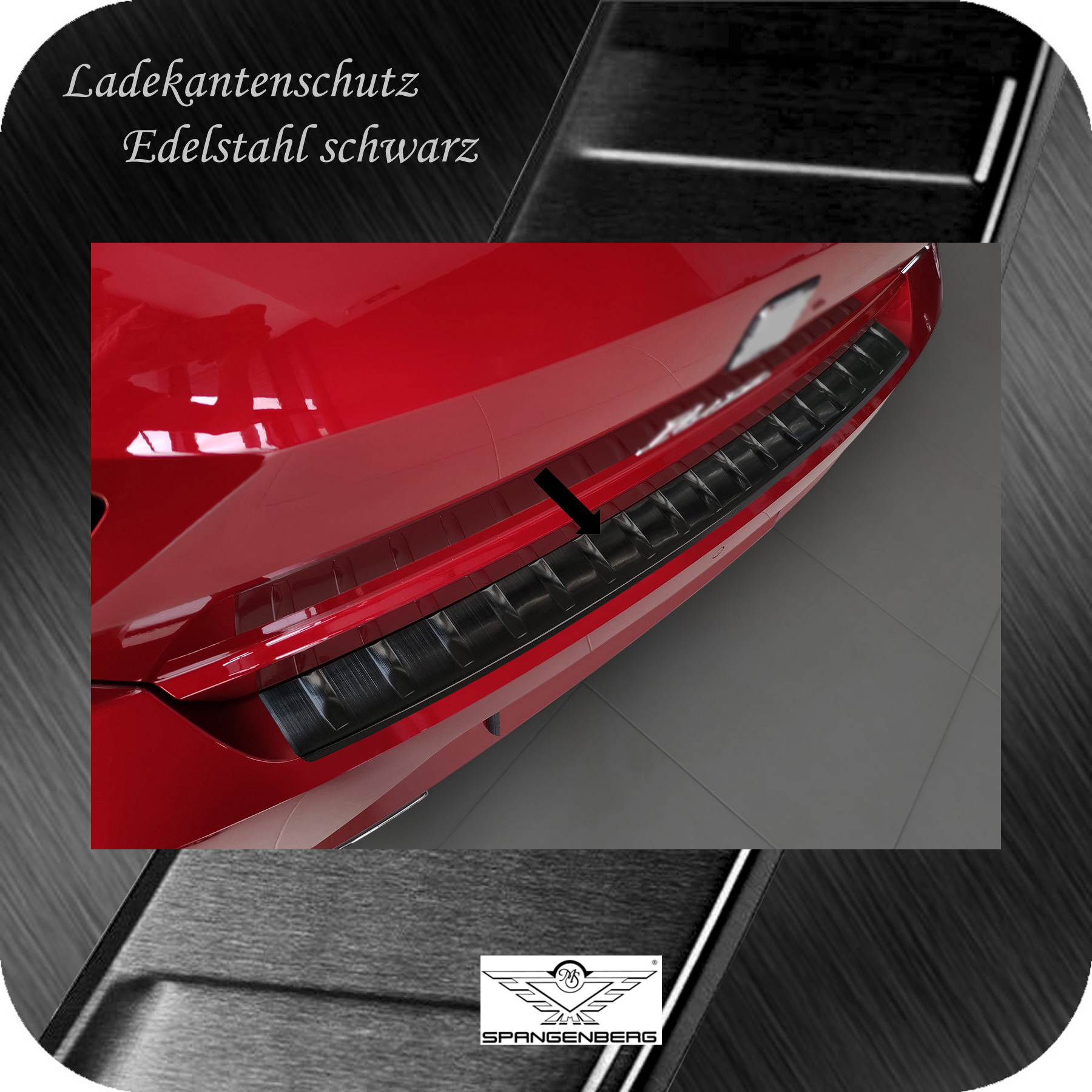 Ladekantenschutz Edelstahl schwarz für Seat Ibiza V 5-Türer Mopf 4.2021- 3245277