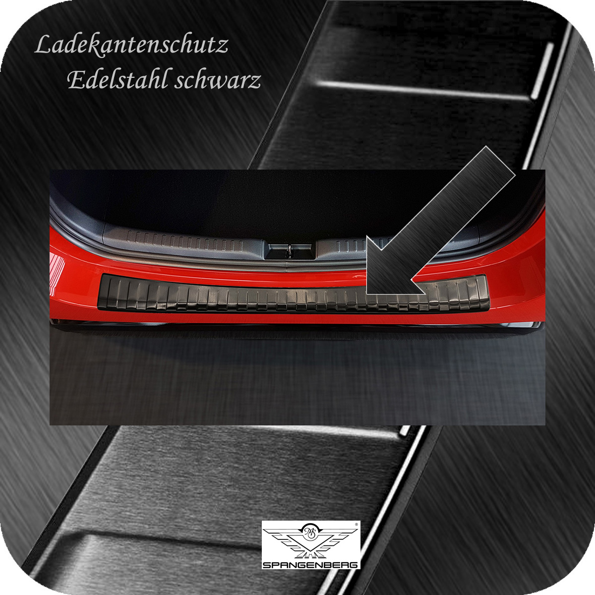 Ladekantenschutz Edelstahl schwarz für Toyota Yaris IV 5-Türer ab 06.20- 3245280