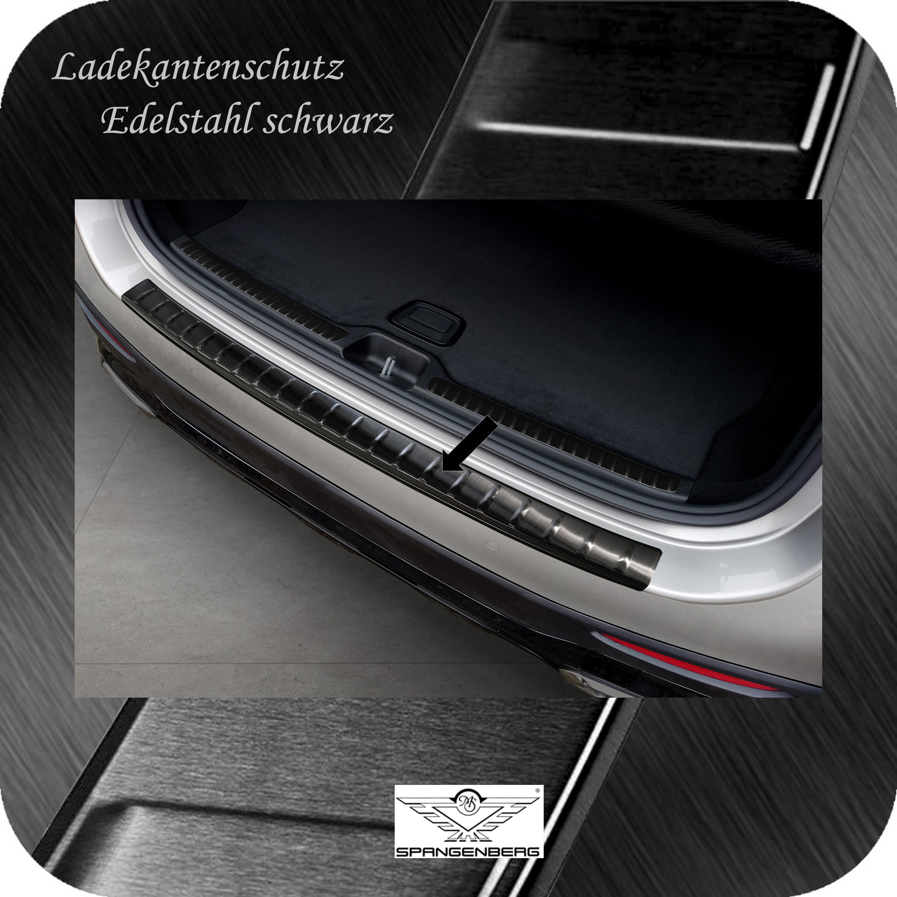 Ladekantenschutz Edelstahl schwarz für Mercedes GLC II X254 SUV 06.2022- 3245299