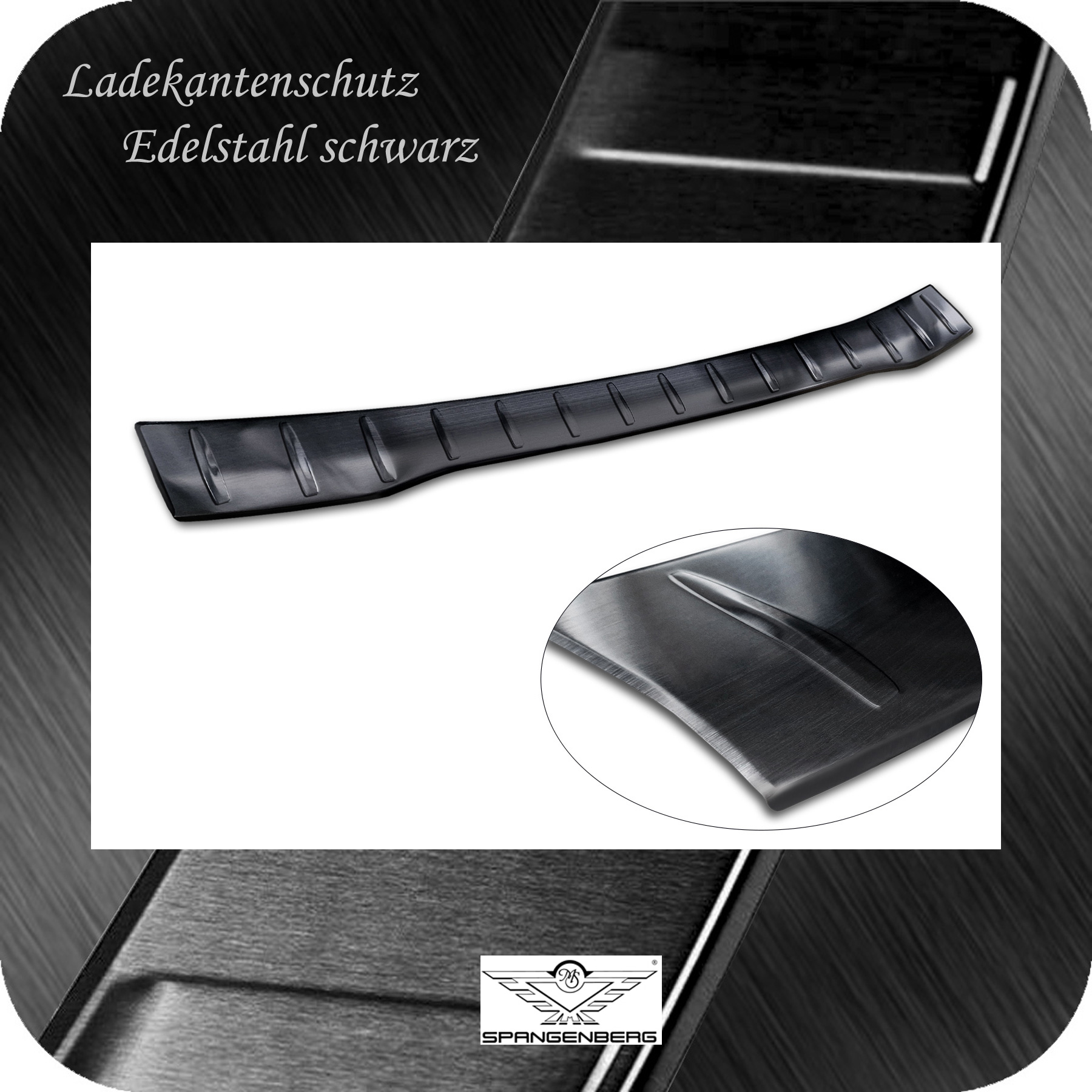 Ford Tourneo Custom Zubehör Ladekantenschutz Aus Edelstahl (schwarz) Für Ford Transit/Tourneo Custom II Ab 09/2023 Ladekantenschutz Transparent