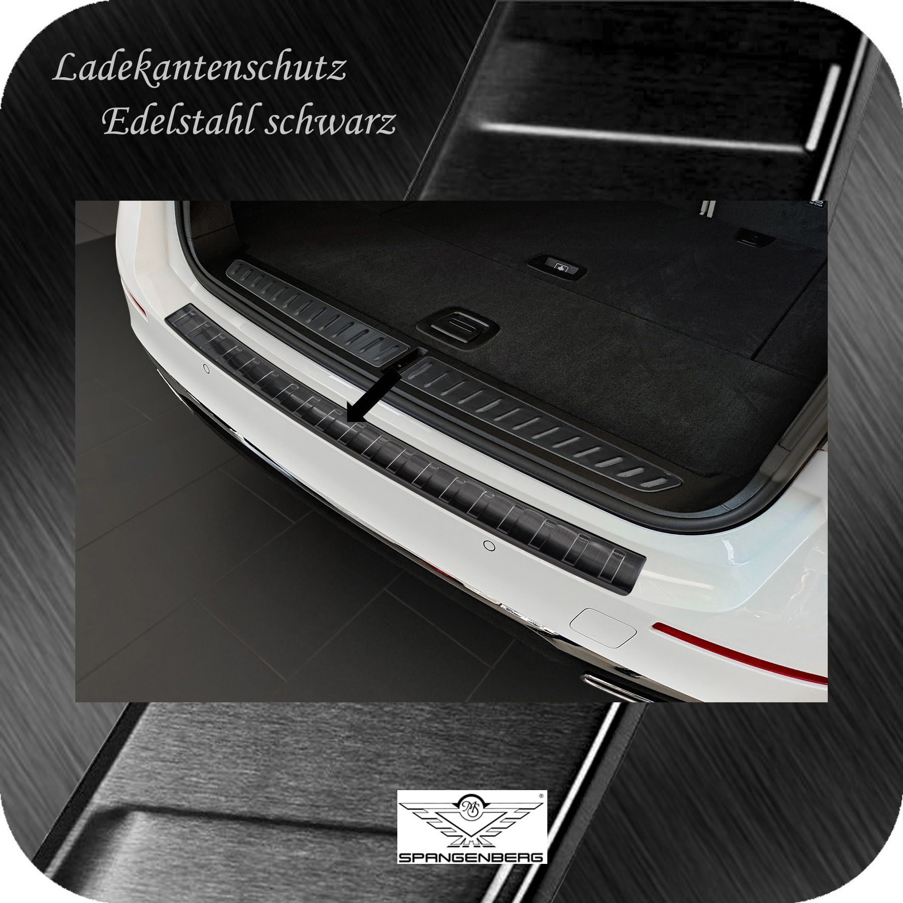 Ladekantenschutz Edelstahl schwarz für BMW 5er Touring G31 Mopf 06.2020- 3245339