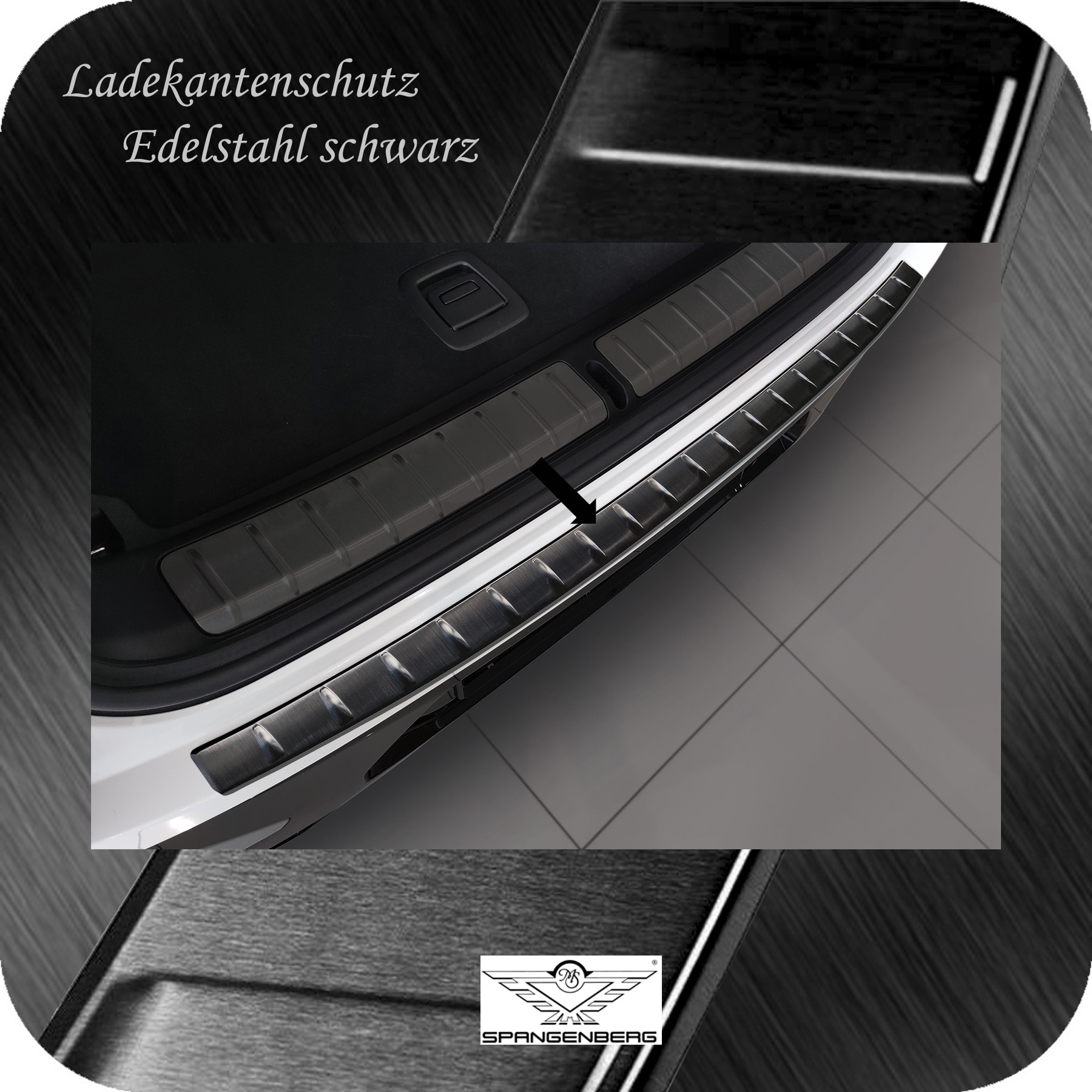 Ladekantenschutz Edelstahl schwarz für BMW X4 M-Style G02 Facelift 2021- 3245354