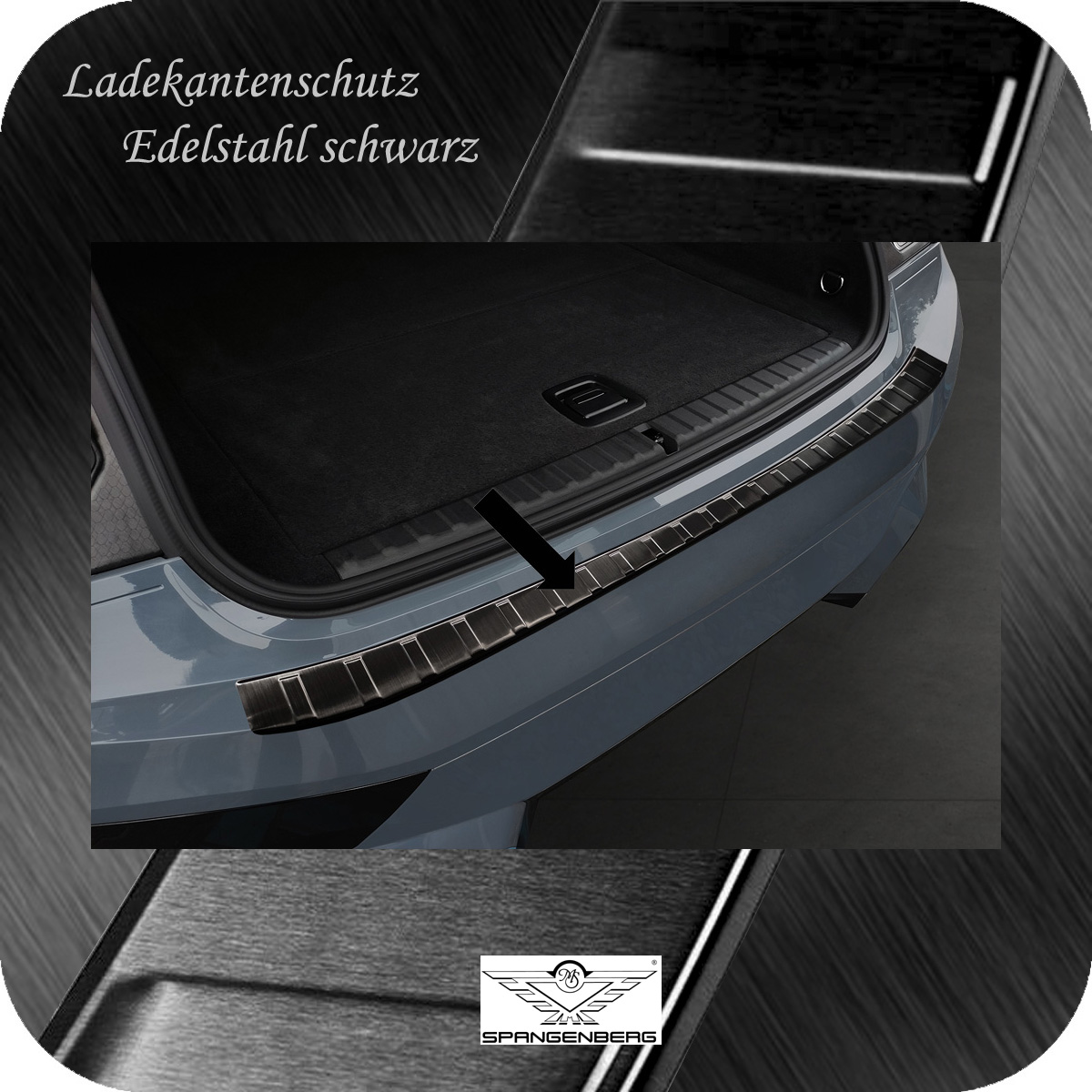 Ladekantenschutz Edelstahl schwarz für BMW iX SUV Typ I20 ab Bj 07.2021- 3245357