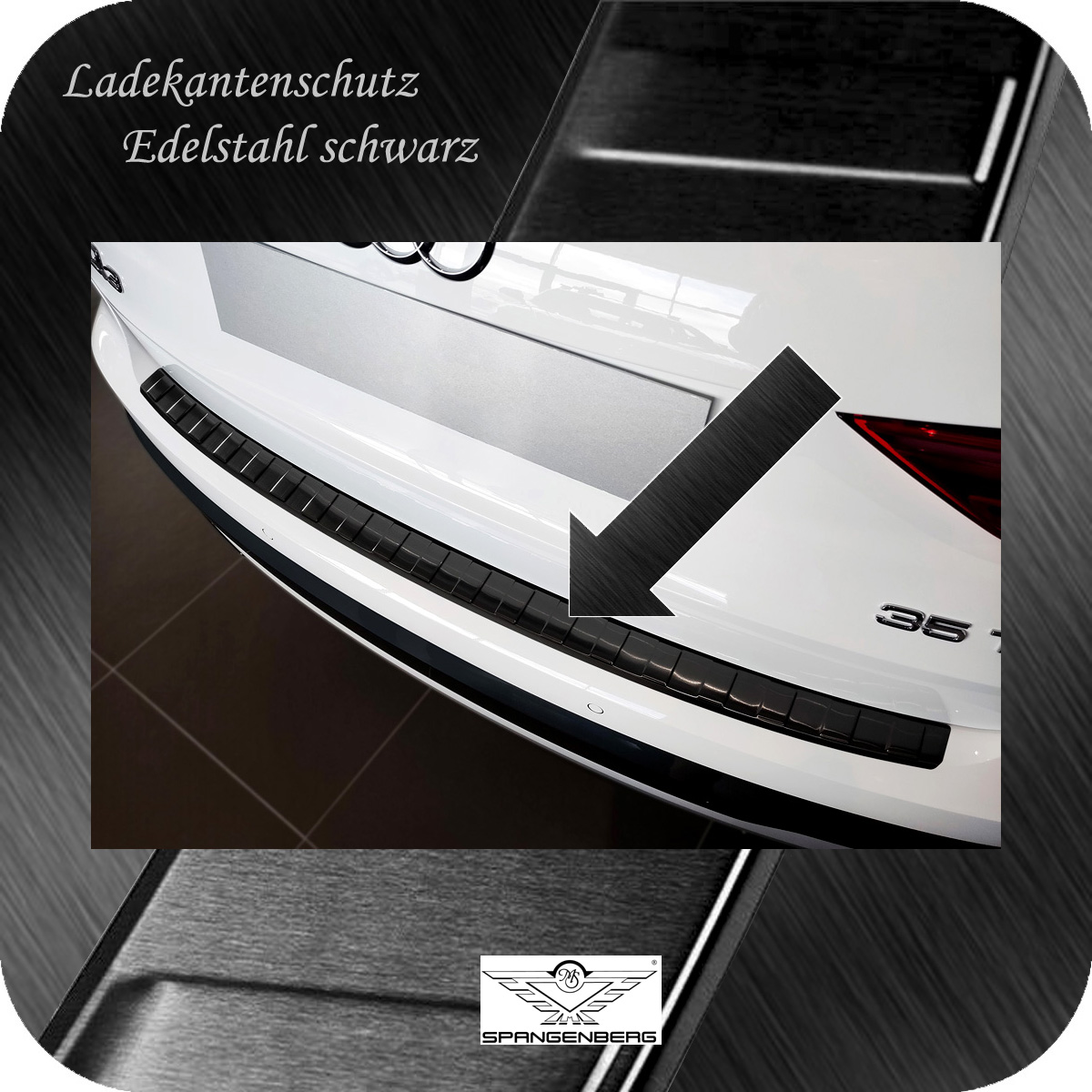 Ladekantenschutz Edelstahl schwarz für Audi Q3 Typ F3 ab Baujahr 9.2018- 3245358