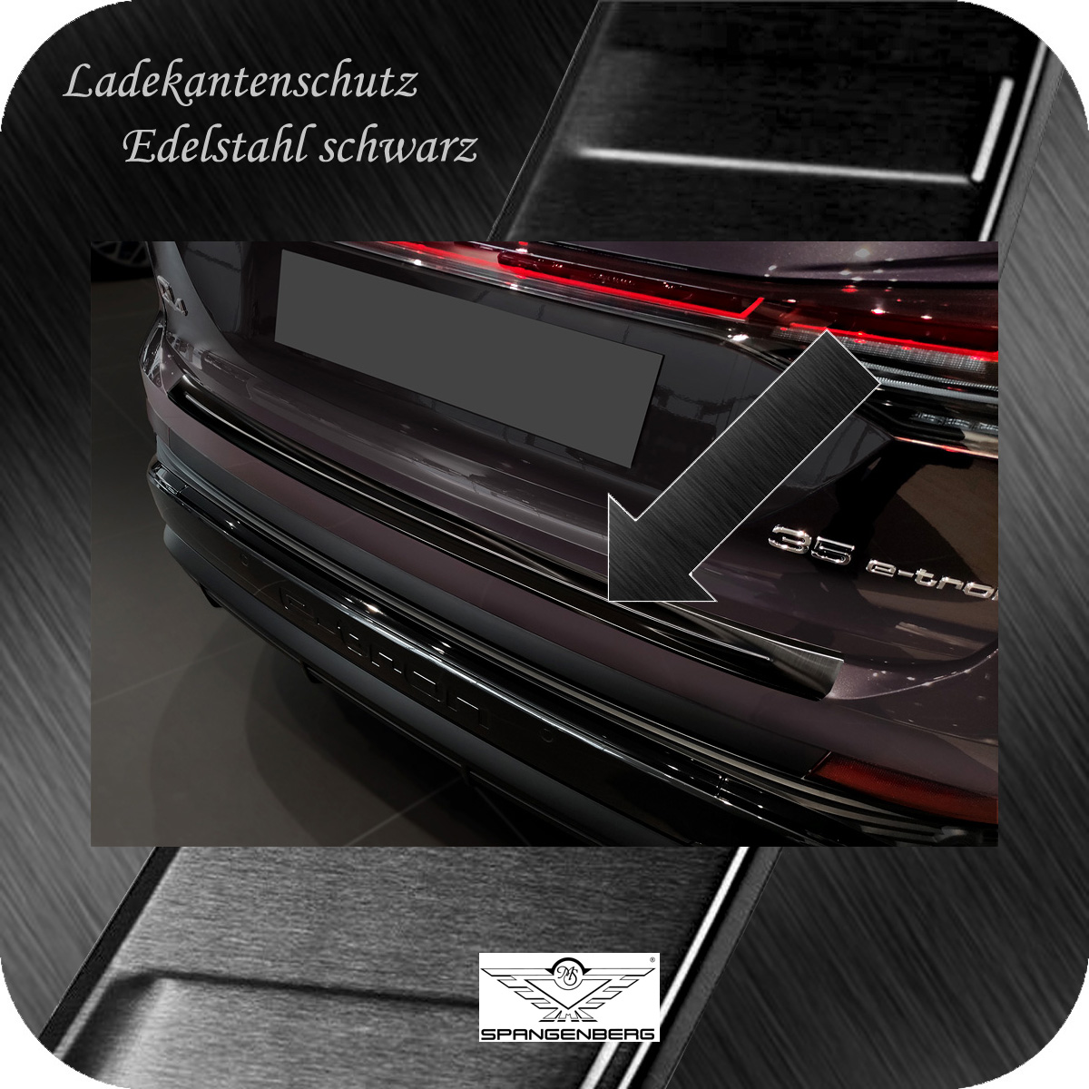 Ladekantenschutz Edelstahl schwarz für Audi Q4 e-tron ab Baujahr 4.2021- 3245359