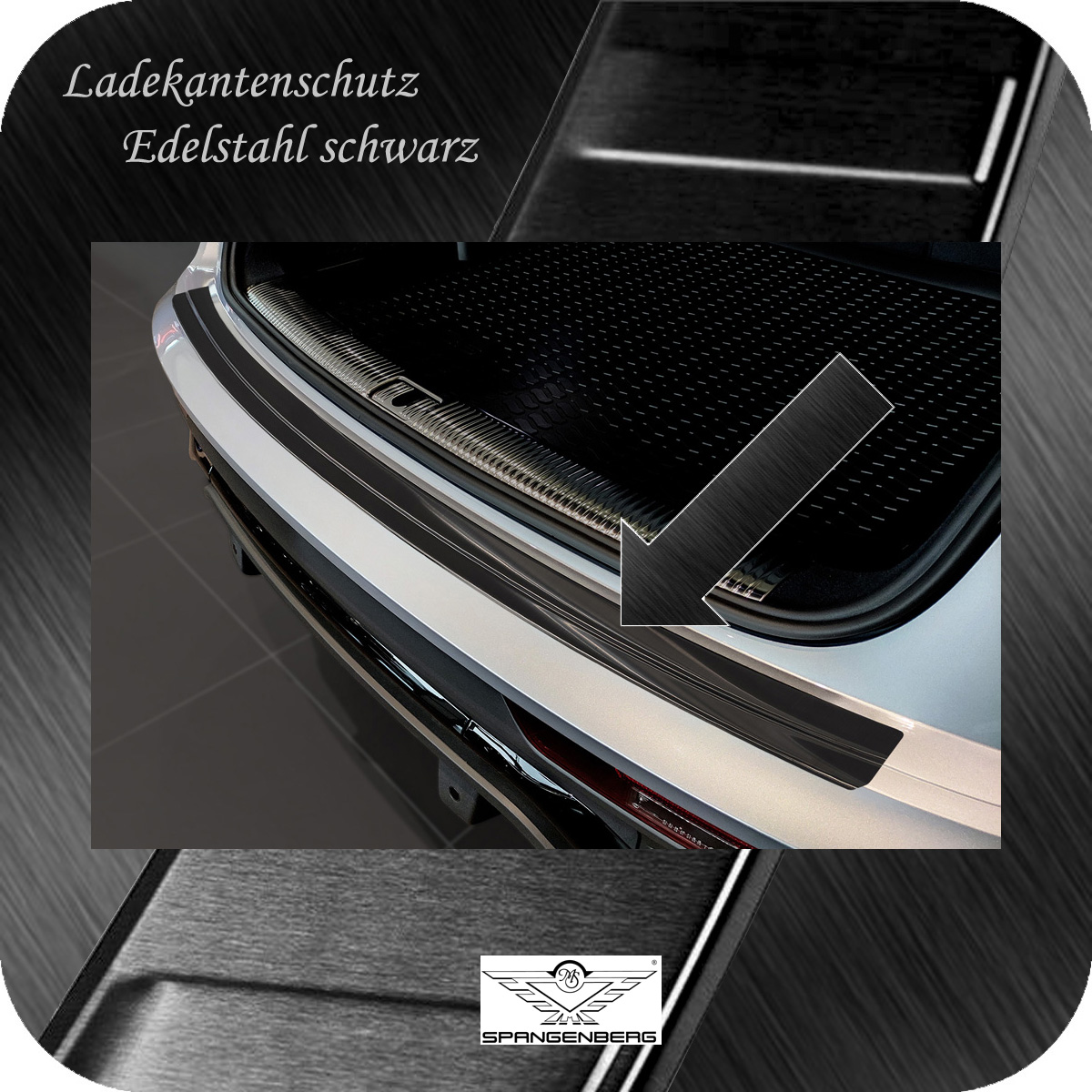Ladekantenschutz Edelstahl schwarz für Audi Q5 Sportback ab Bj. 03.2021- 3245360