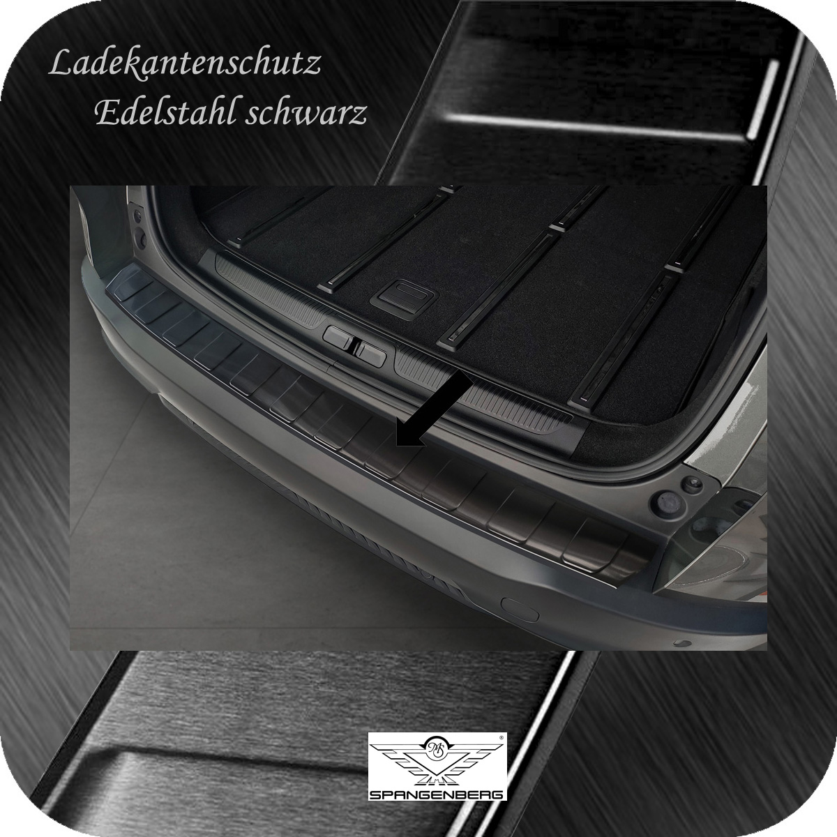 Ladekantenschutz Edelstahl schwarz für Citroen C5 X ab Baujahr 06.2021- 3245364