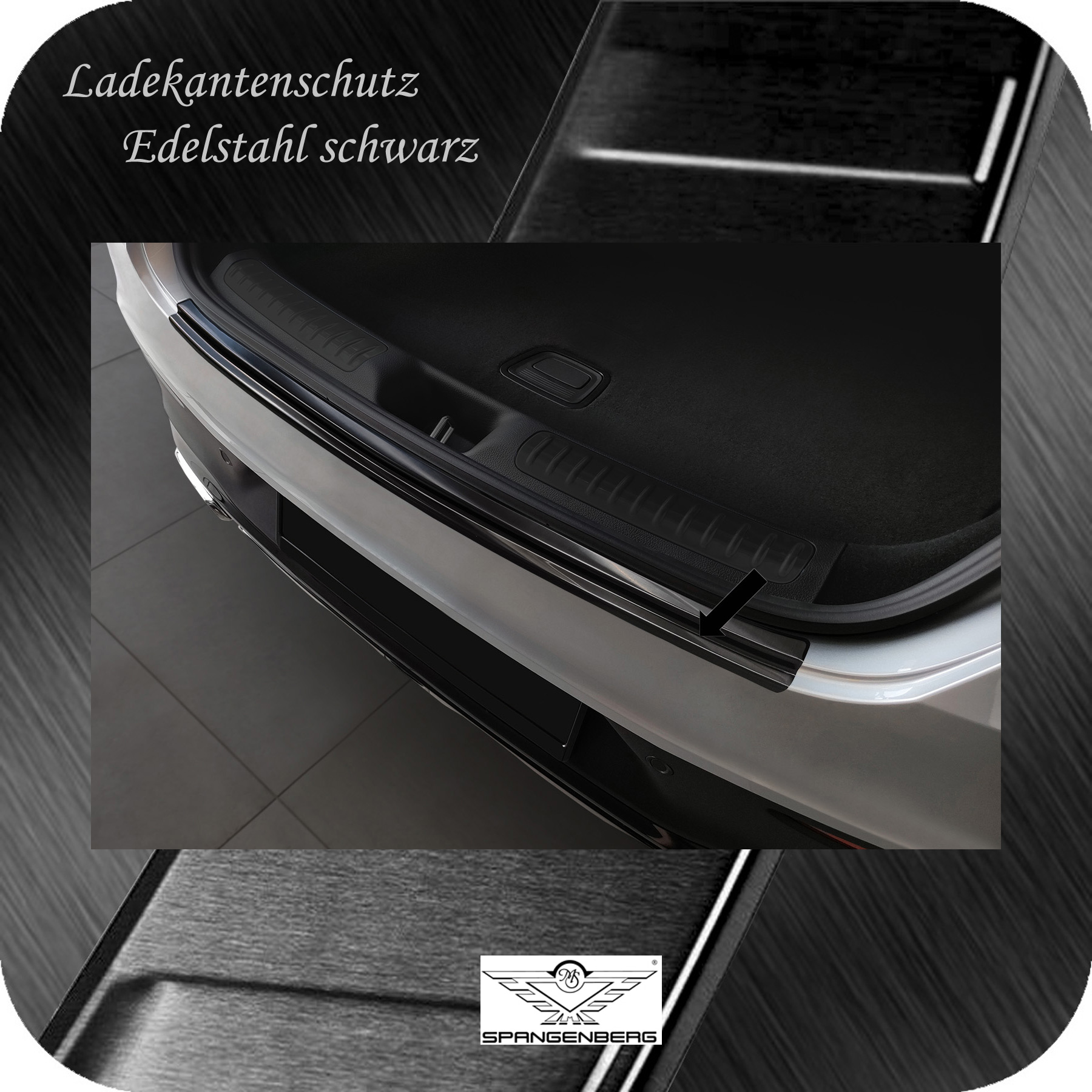 Ladekantenschutz Edelstahl schwarz für Mercedes GLC II Coupé C254 06.23- 3245366