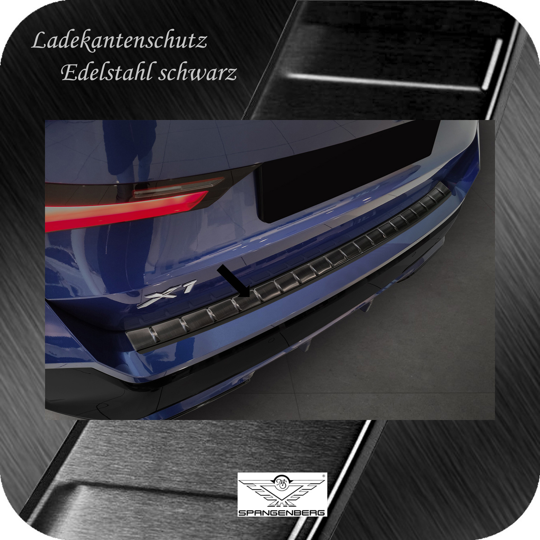 Ladekantenschutz Edelstahl schwarz für BMW X1 M-Style Typ U11 ab 10.22- 3245370