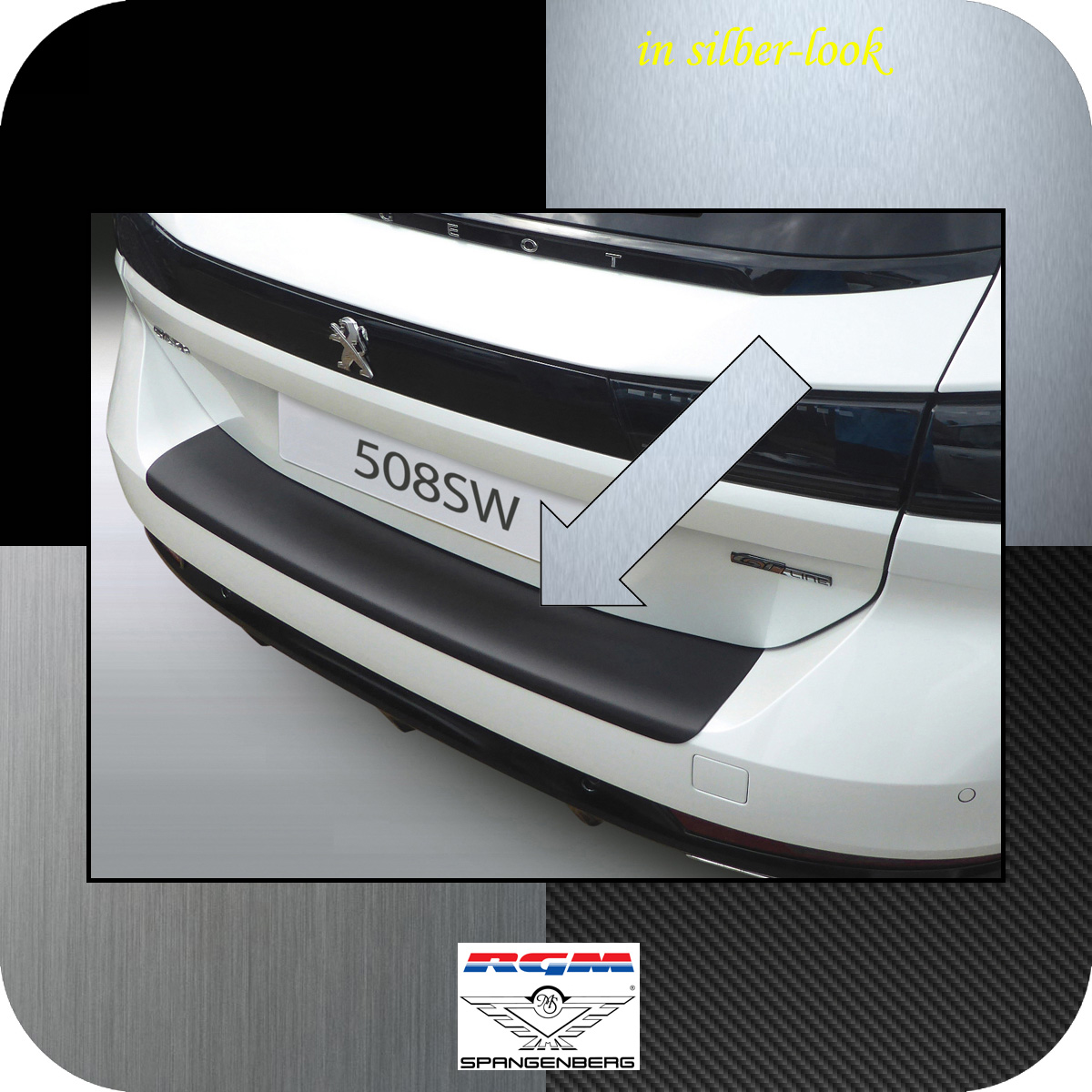 Ladekantenschutz Silber-Look für Peugeot 508 SW II 2. Gen. ab 09.2018- 3506625