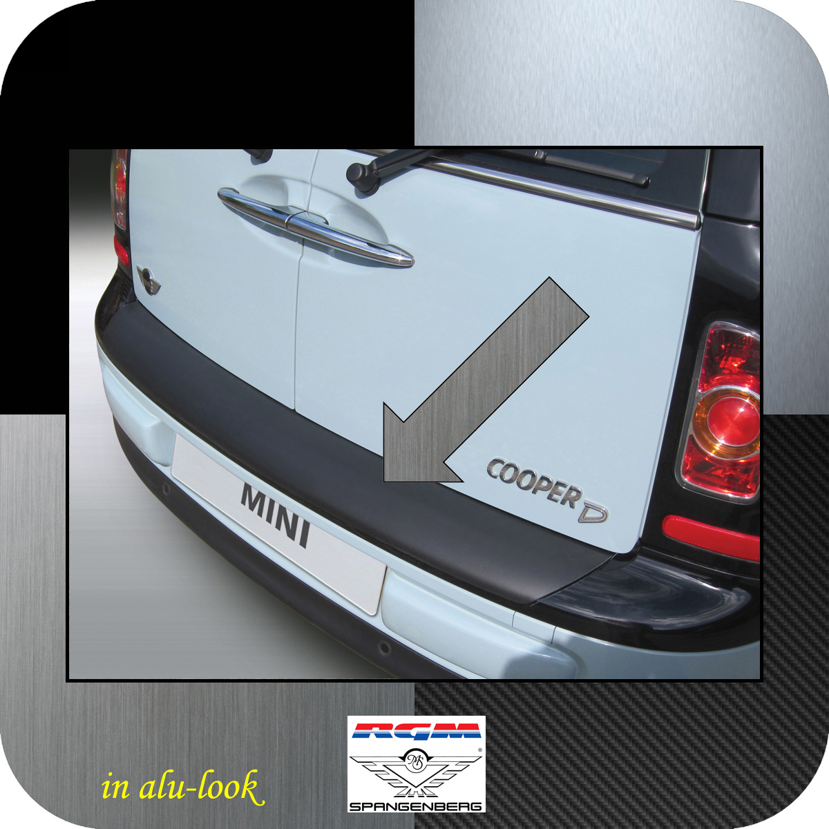 Ladekantenschutz Alu-Look Mini BMW Clubman I R55 Kombi Bj 2007-2015 3504103