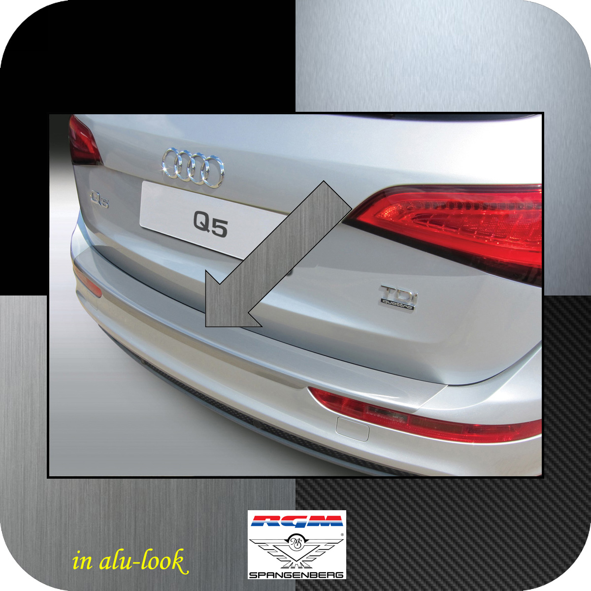 Ladekantenschutz Alu-Look Audi Q5 SUV Kombi auch SQ5 Baujahre 2008-16 3504475
