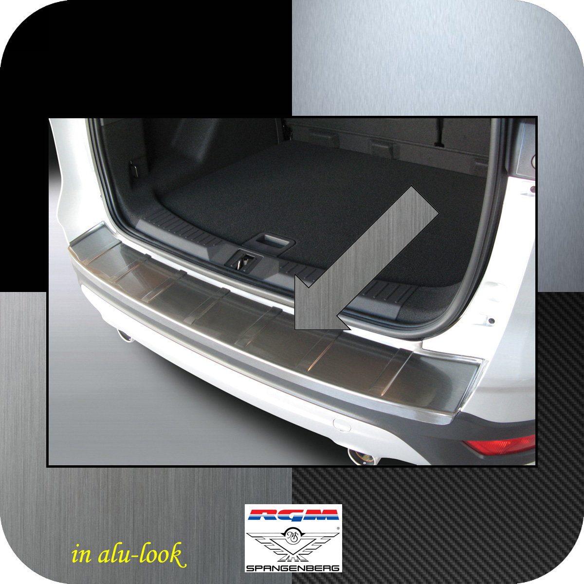 Ladekantenschutz Alu-Look Ford Kuga II SUV Kombi Baujahre 3.2013-12.2019 3504589