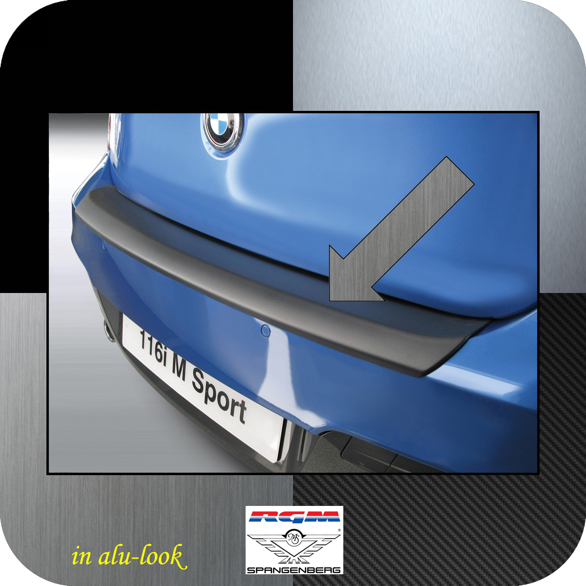 Ladekantenschutz Alu-Look BMW 1er F21 F20 M-Style vor Mopf 2011-2015 3504618