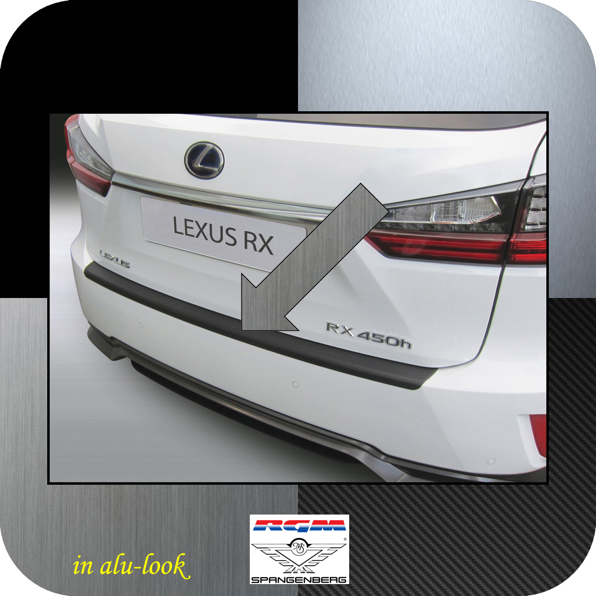 Ladekantenschutz Alu-Look Lexus RX 200 & 450 SUV ab Baujahr 10.2015- 3504637