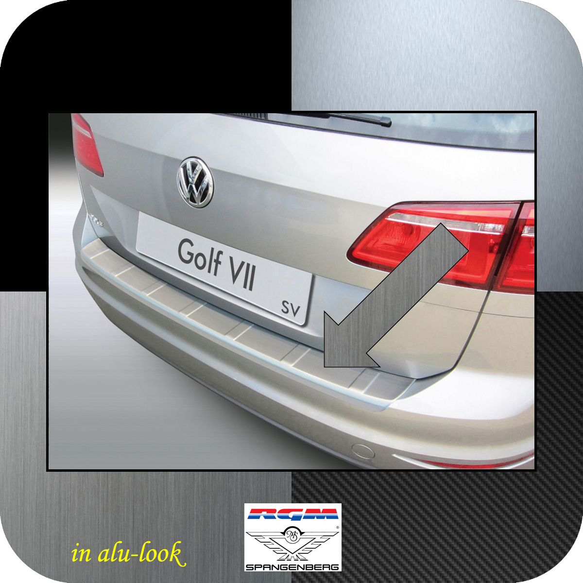 Ladekantenschutz Alu-Look VW Golf SV Sportsvan Baujahre 05.2014-07.2020 3504777