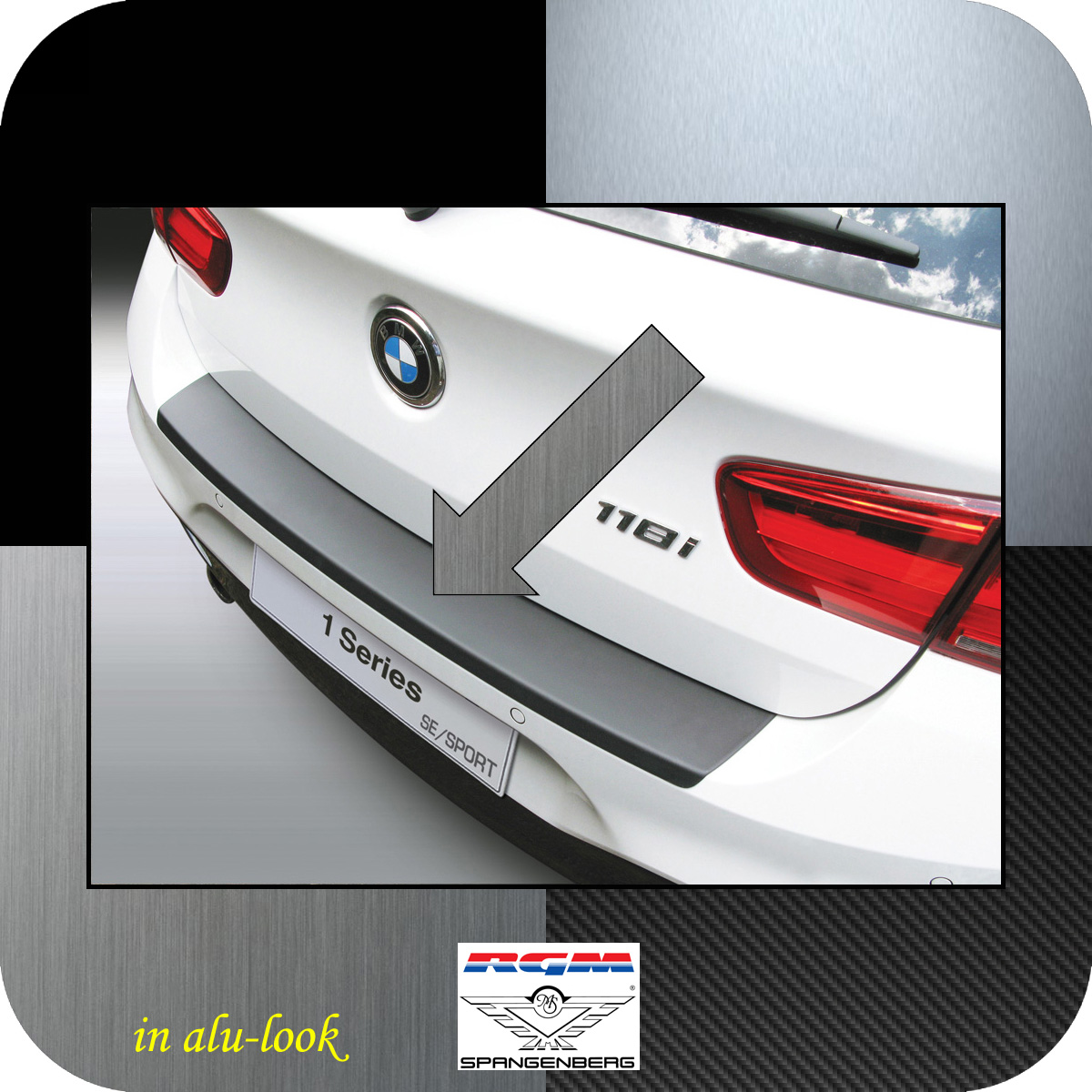 Ladekantenschutz Alu-Look BMW 1er F21 F20 facelift Bj. 03.2015-08.2019 3504836