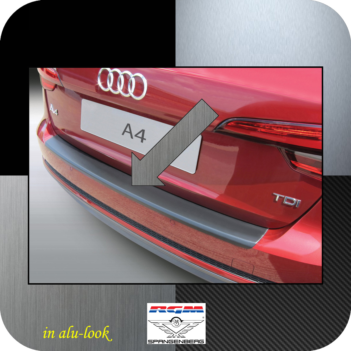 Ladekantenschutz Alu-Look Audi A4 B9 Avant auch S-Line 5-Türer 2015-18 3504894