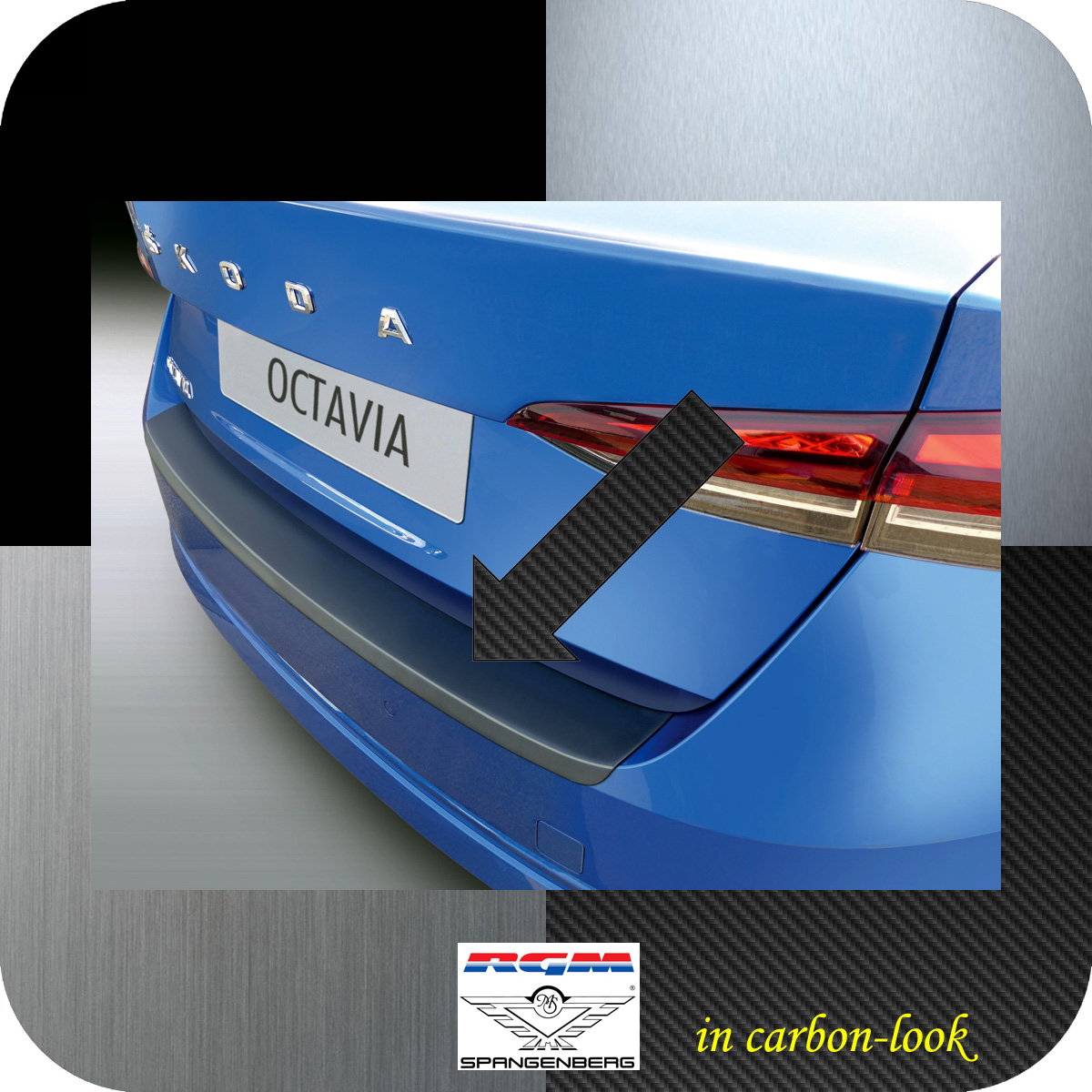 Ladekantenschutz Carbon-Look für Skoda Octavia IV Limousine ab 01.2020- 3591314