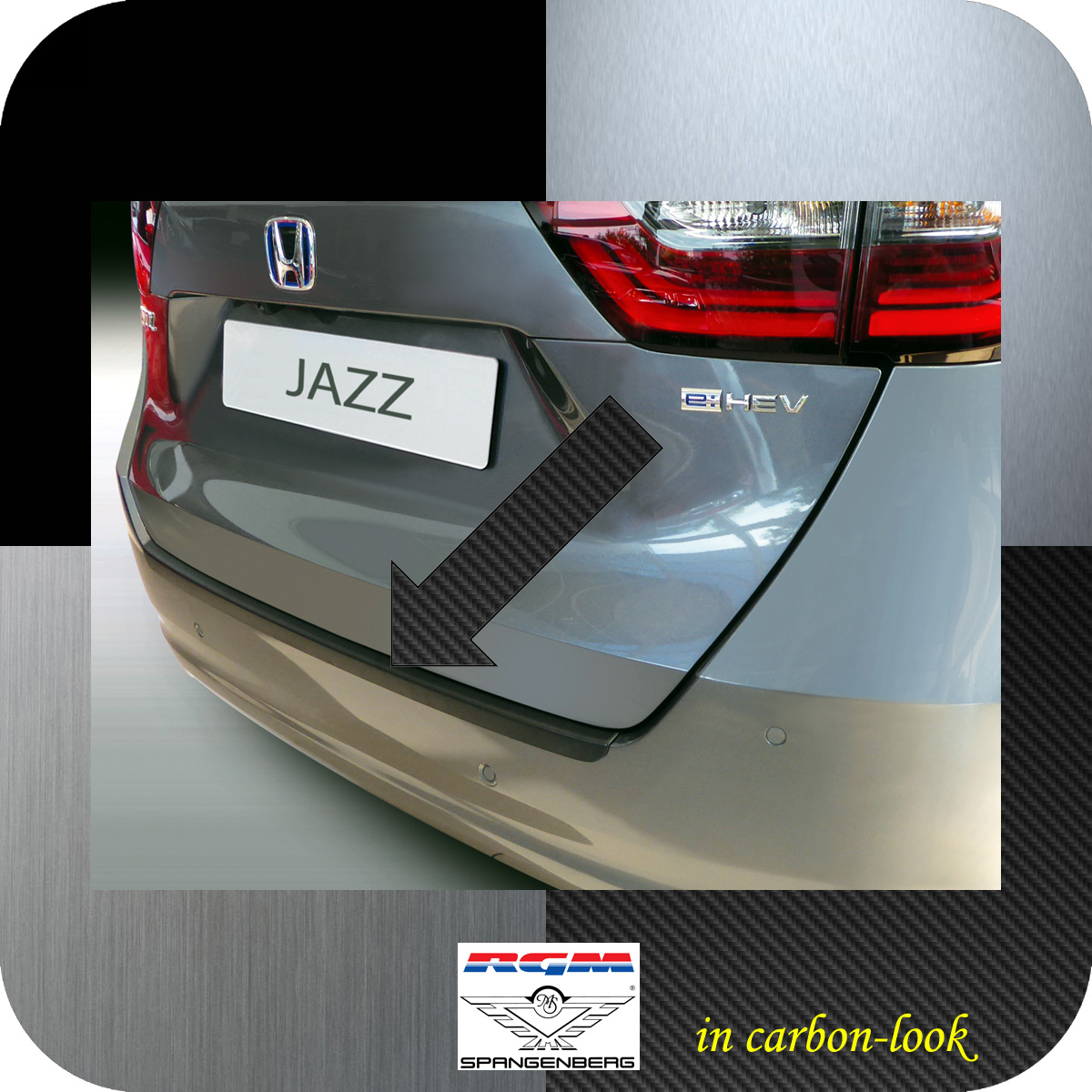 Ladekantenschutz Carbon-Look für Honda Jazz IV nur Jazz Hybrid 04.2020- 3591318