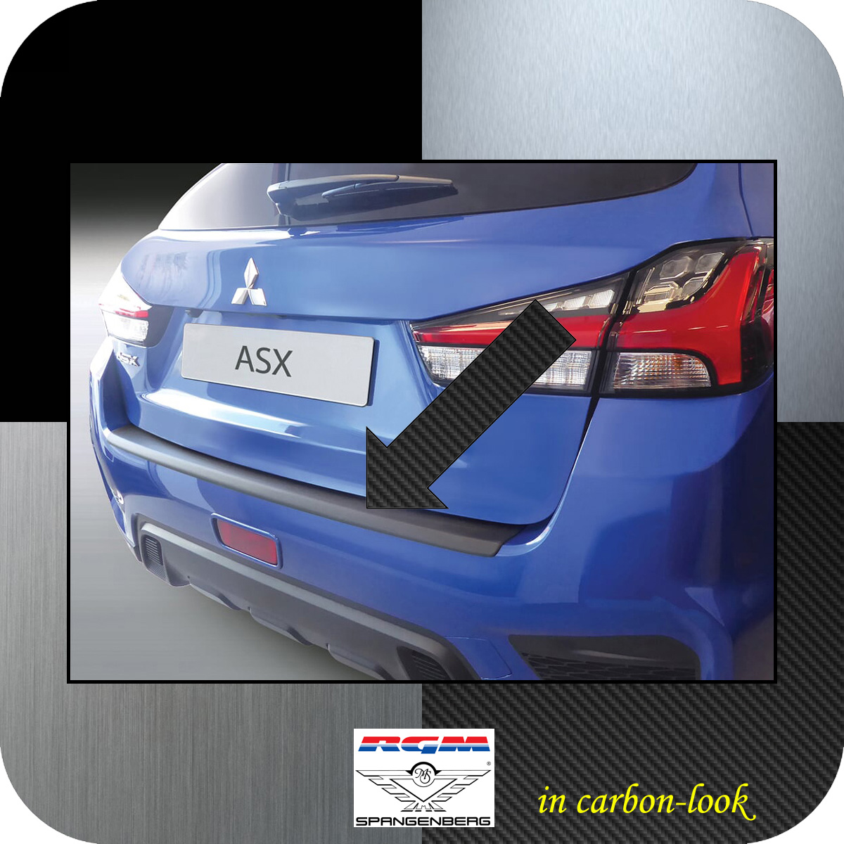 Ladekantenschutz Carbon-Look für Mitsubishi ASX SUV ab facelift 03.2019- 3509164