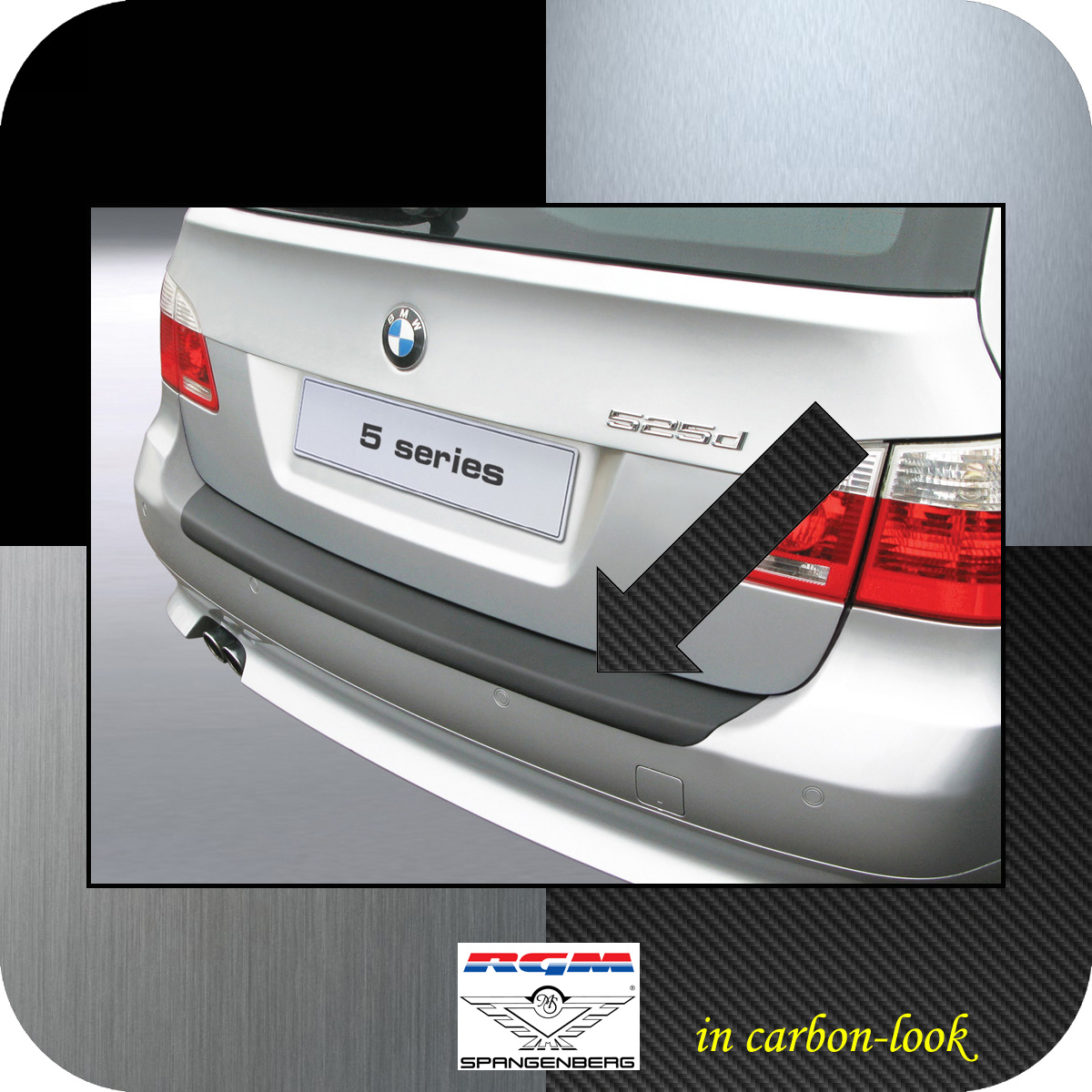 Ladekantenschutz Carbon-Look BMW 5er E61 Touring Baujahre 2004-2010 3509172