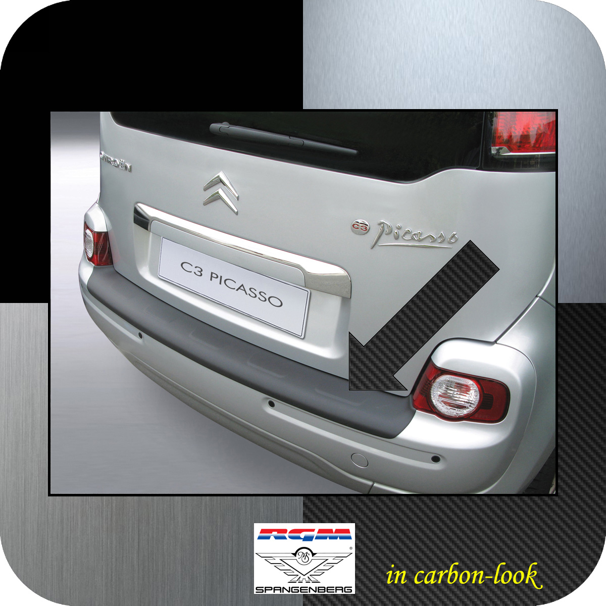 Ladekantenschutz Carbon-Look Citroen C3 Picasso Minivan Kombi ab 2009- 3509180