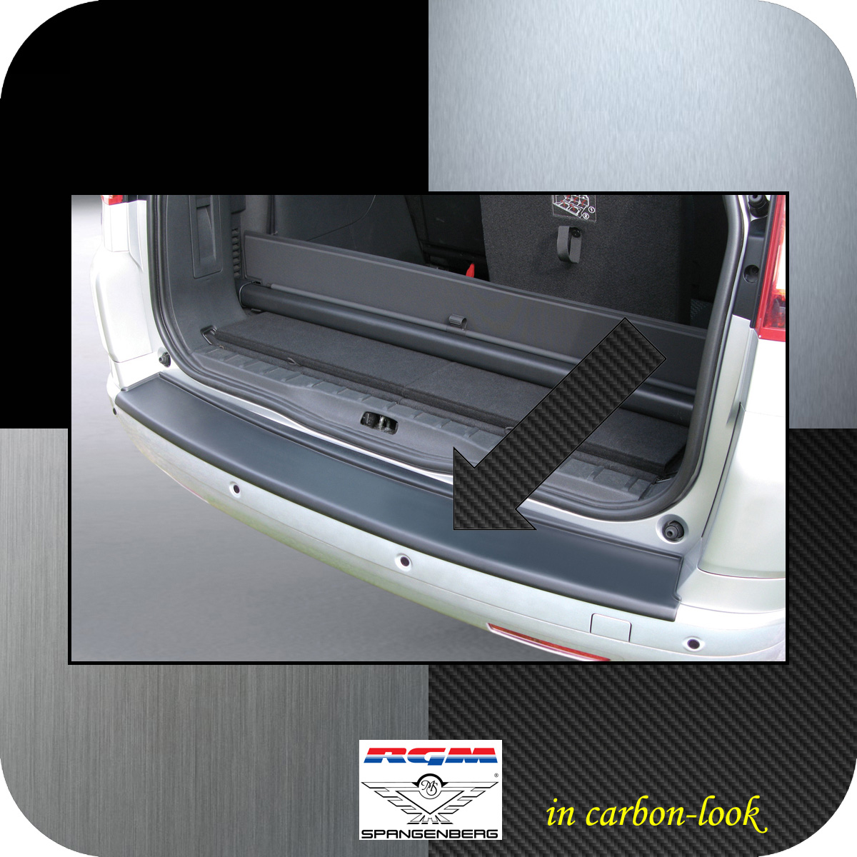 Ladekantenschutz Carbon-Look Citroen C4 I Grand Picasso 7-Sitzer 2006-13 3509256
