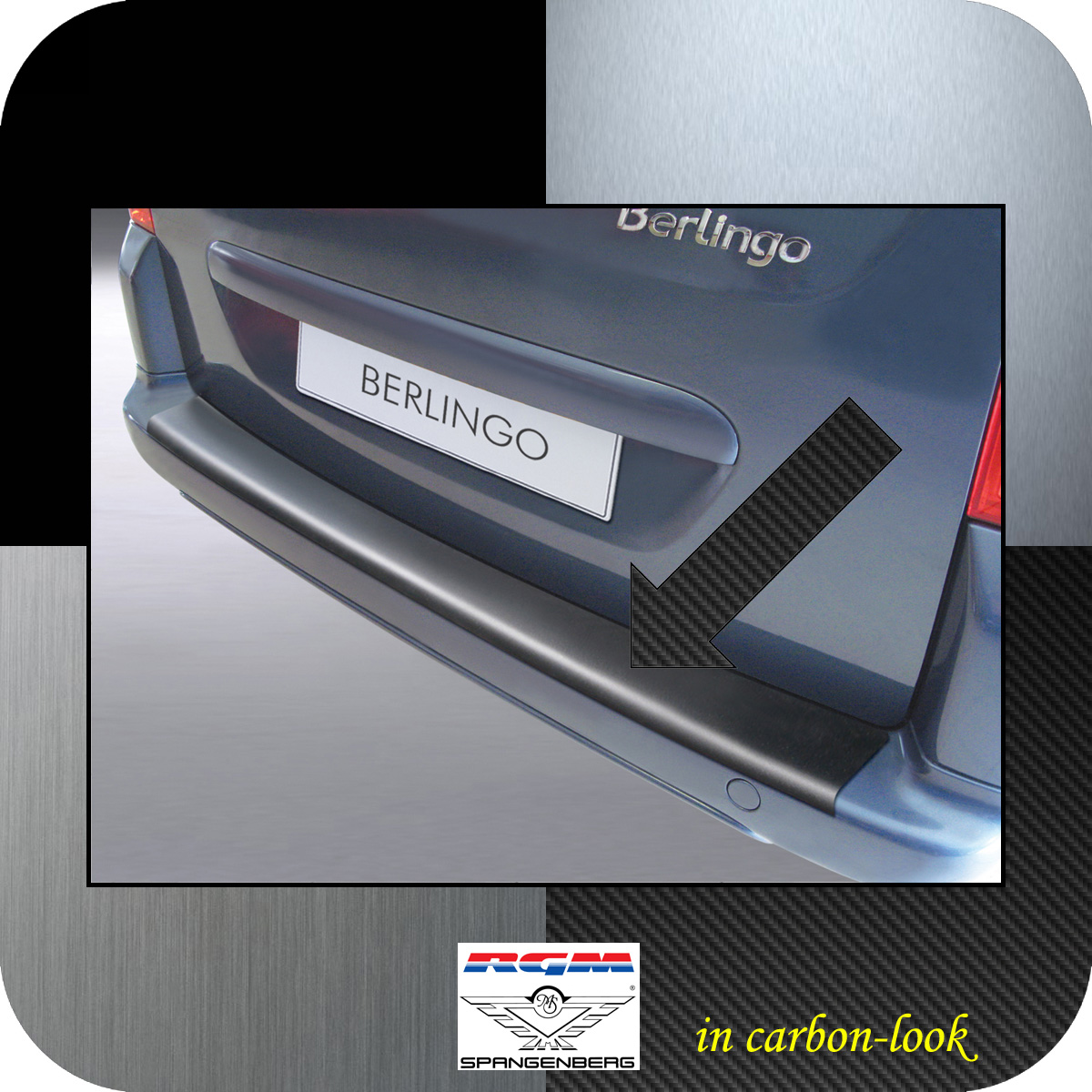 Ladekantenschutz Carbon-Look Citroen Berlingo II III Multispace VTR ´08- 3509276