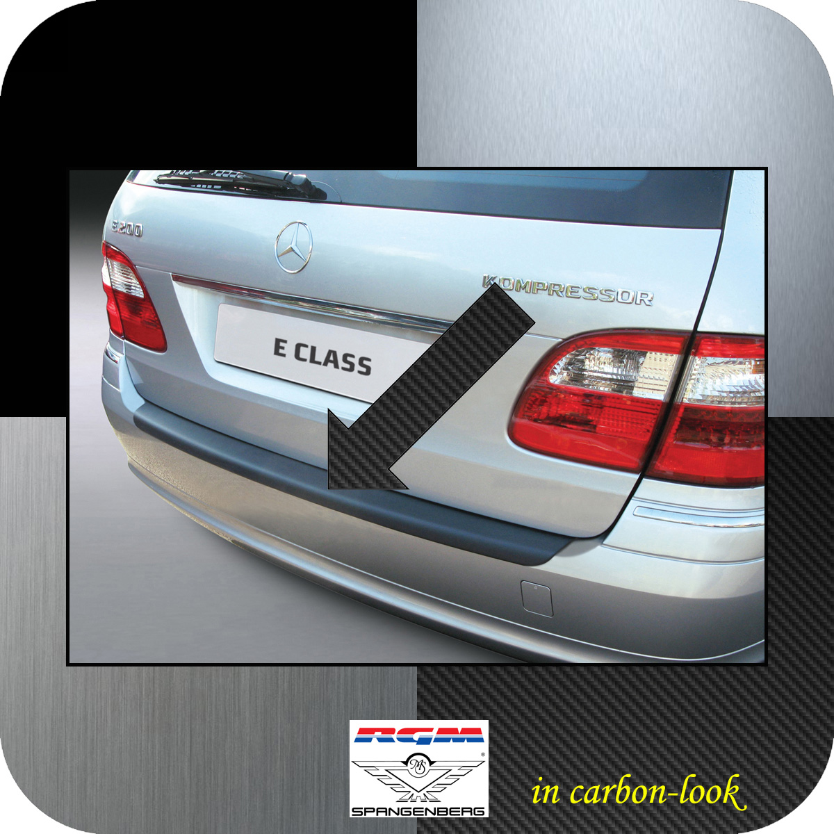 Ladekantenschutz Carbon-Look Mercedes E-Klasse T-Modell S211 2003-2009 3509284