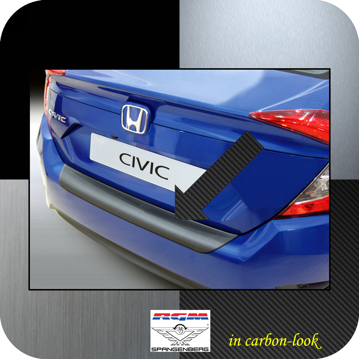 Ladekantenschutz Carbon-Look Honda Civic X Limousine 10.Gen. ab 09.2015- 3509343