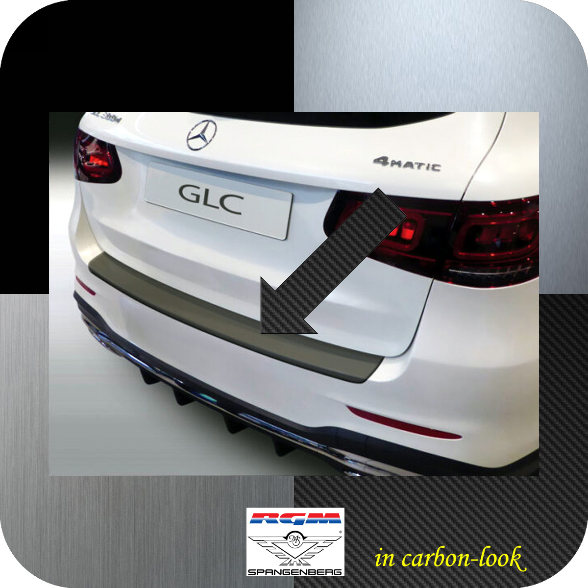 Ladekantenschutz Carbon-Look Mercedes GLC Typ X253 facelift ab 03.2019- 3509369