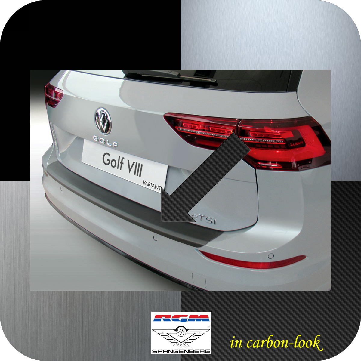 Ladekantenschutz Carbon-Look VW Golf VIII 8 Variant auch Alltrack 09.20- 3509372
