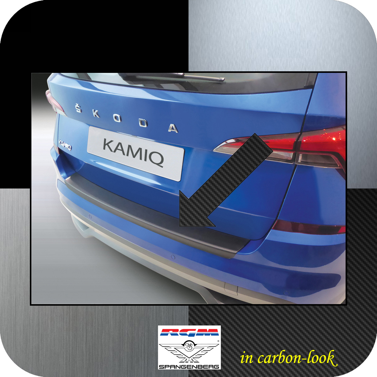 Ladekantenschutz Carbon-Look Skoda Kamiq SUV ab Baujahr 06.2019- 3509374