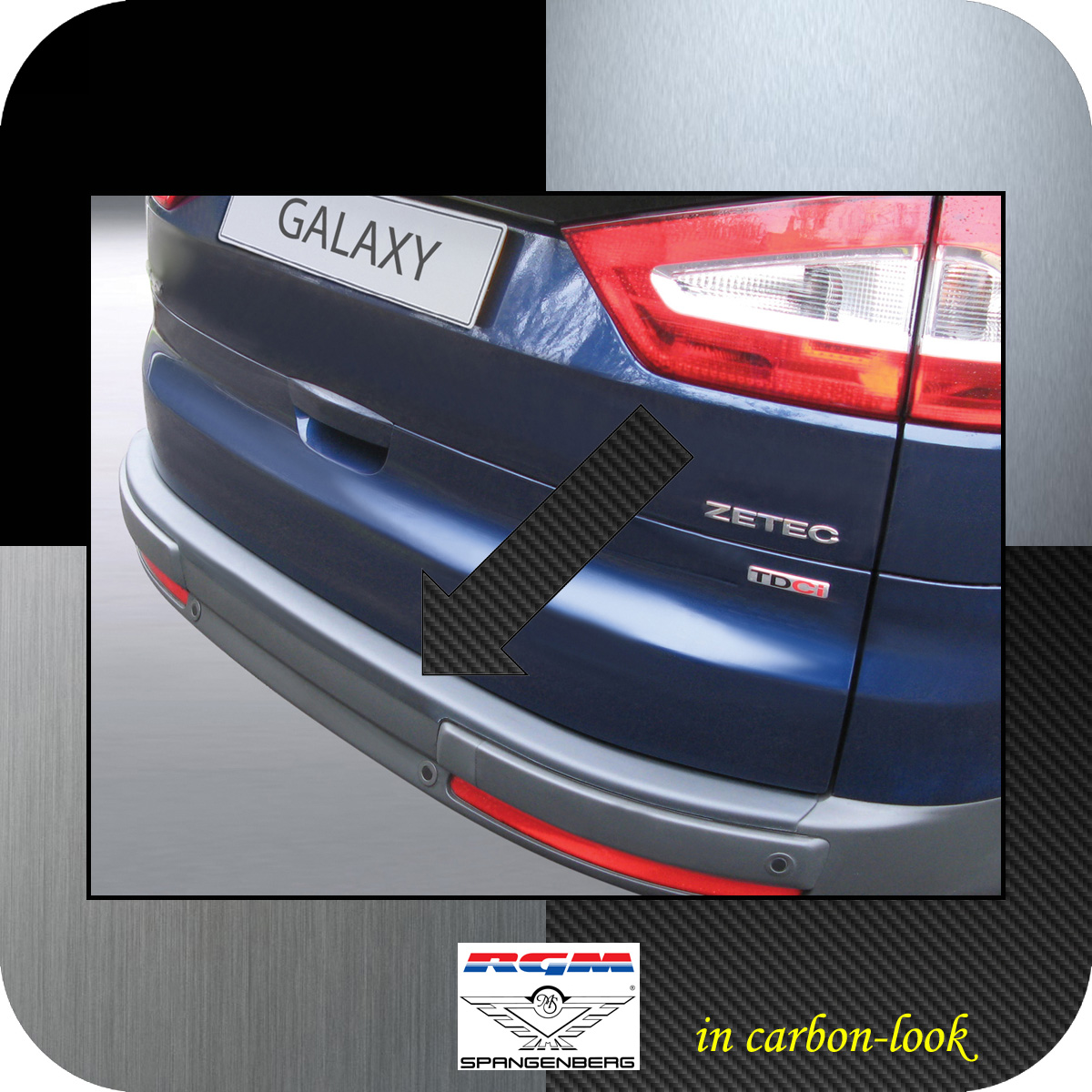 Ladekantenschutz Carbon-Look Ford Galaxy II Van Kombi Baujahre 2006-2015 3509385