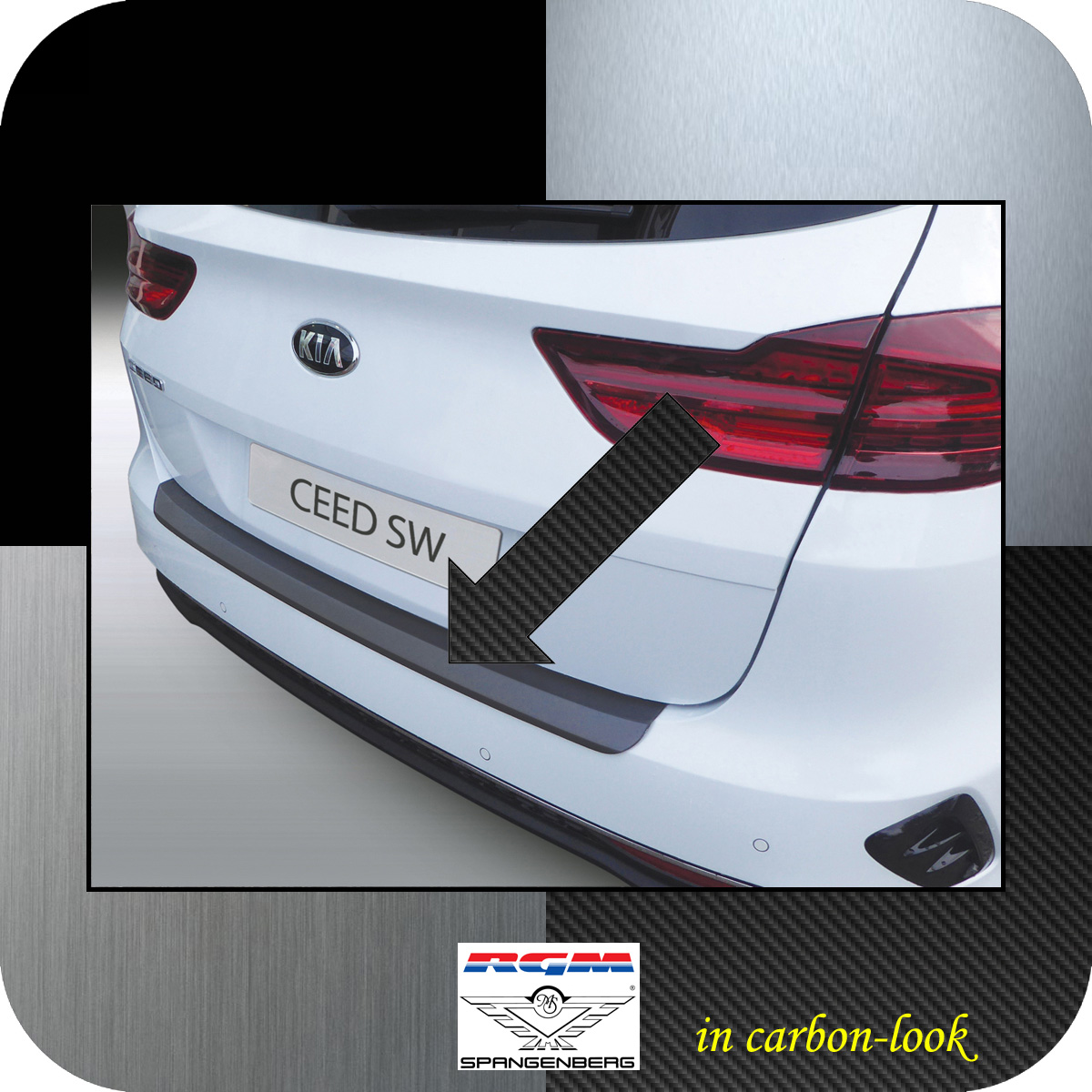 Ladekantenschutz Carbon-Look Kia Ceed SW III Kombi 3.Gen. CD ab 4.2018- 3509394
