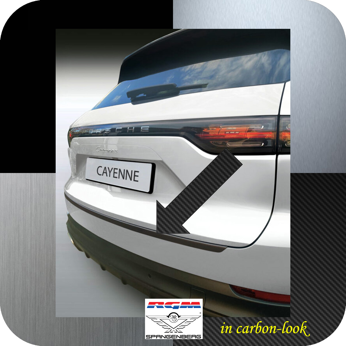 Ladekantenschutz Carbon-Look für Porsche Cayenne PO536 / 9YA ab 10.2017- 3509408