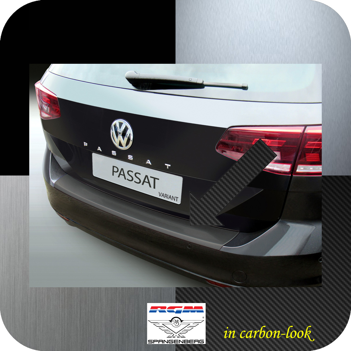 Ladekantenschutz Carbon-Look für VW Passat B8 Variant Facelift ab 09.19- 3509421