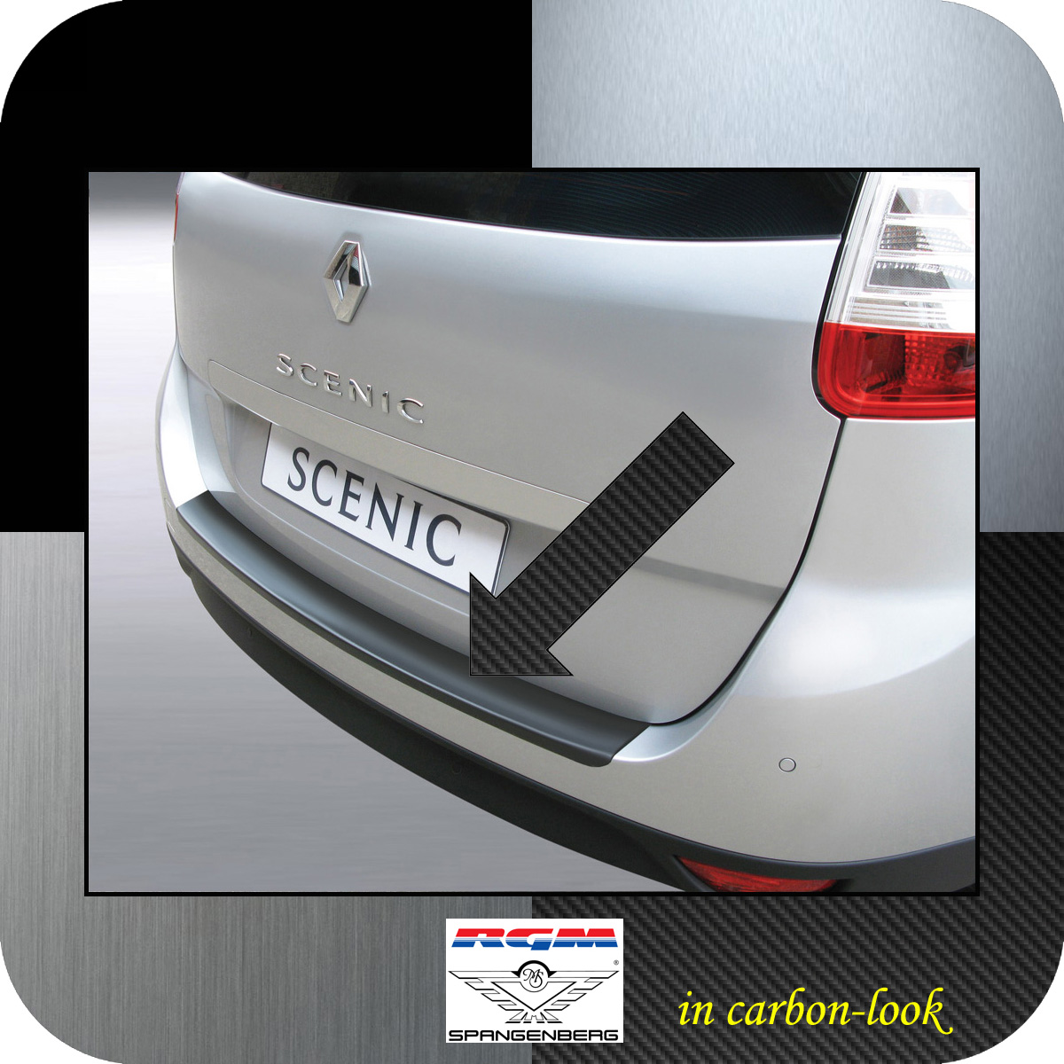 Ladekantenschutz Carbon-Look Renault Grand Scénic III Lackstoß. 2009-16 3509455